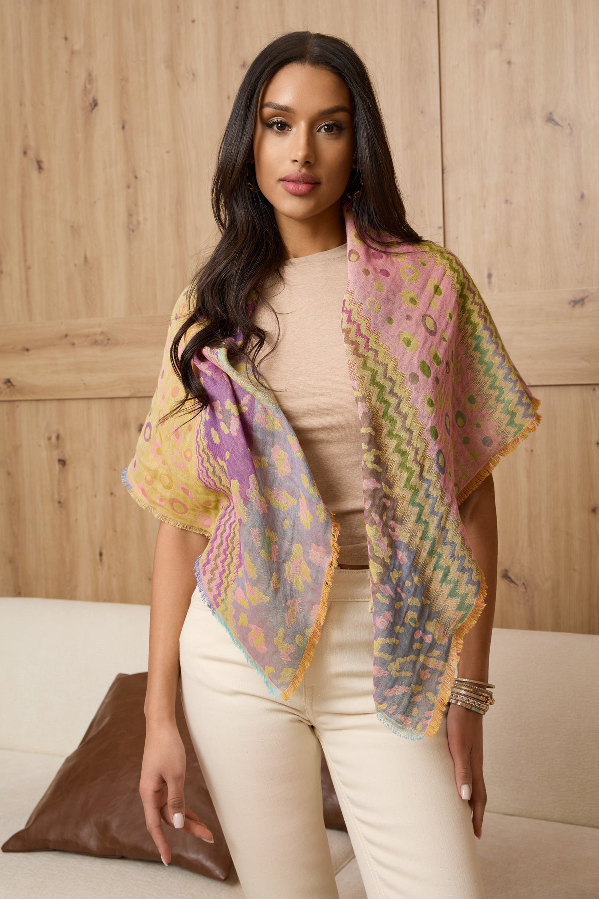 Mixed Animal Print Scarf - Multi
