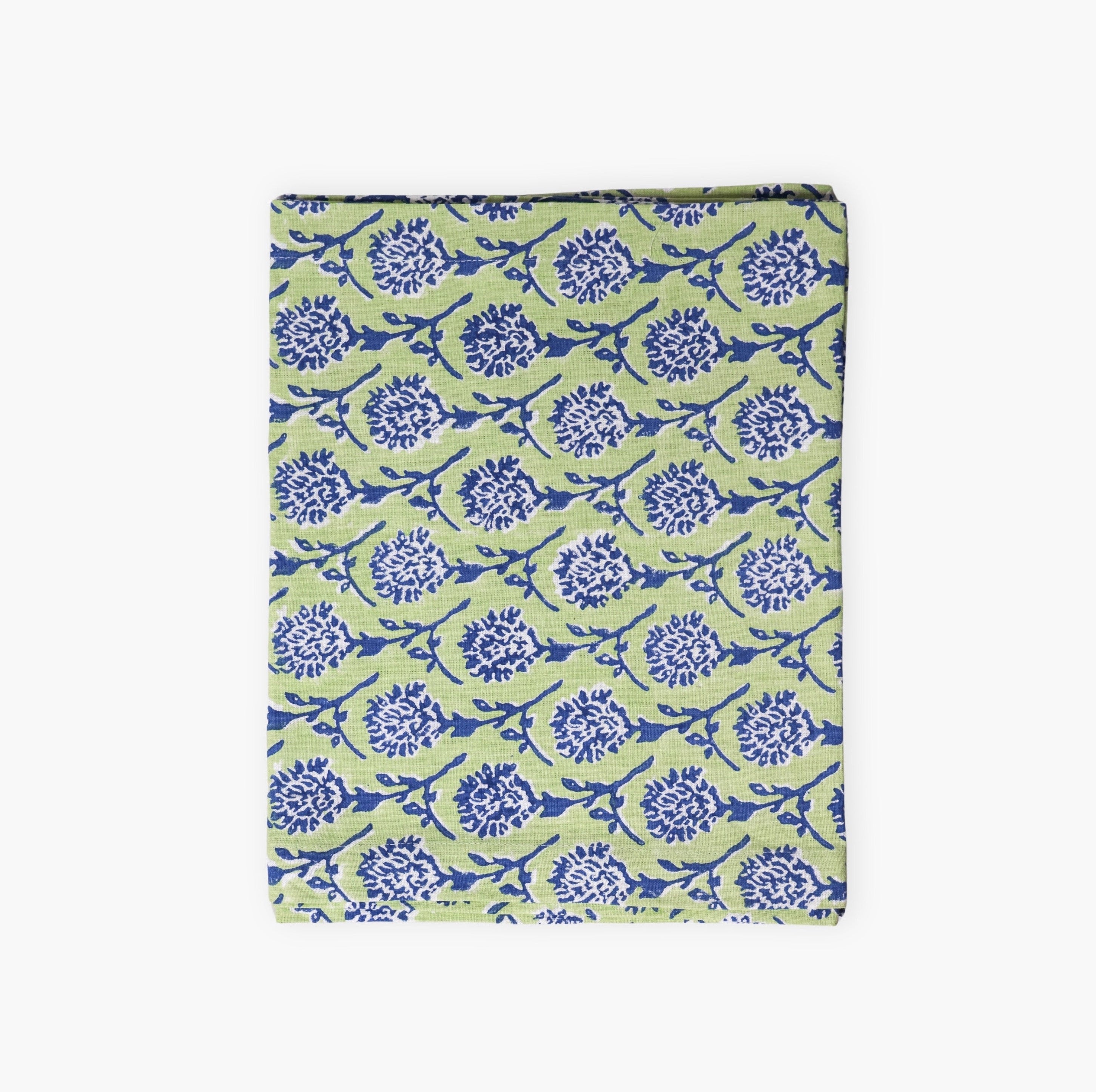 Nikhar Hand-Printed Table Runner - Lily Green