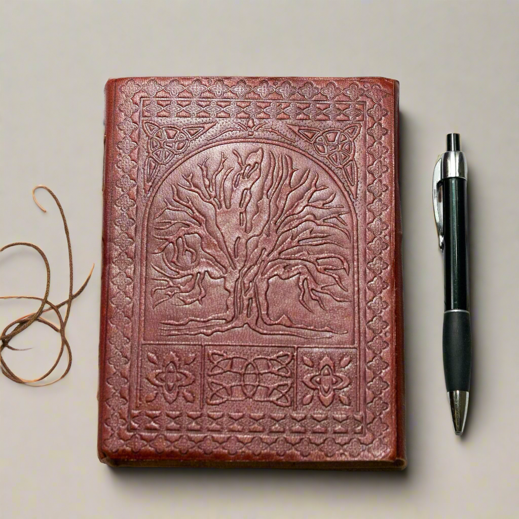 Vintage-style world map leather journal – ideal gift for travelers, writers, and geography lovers