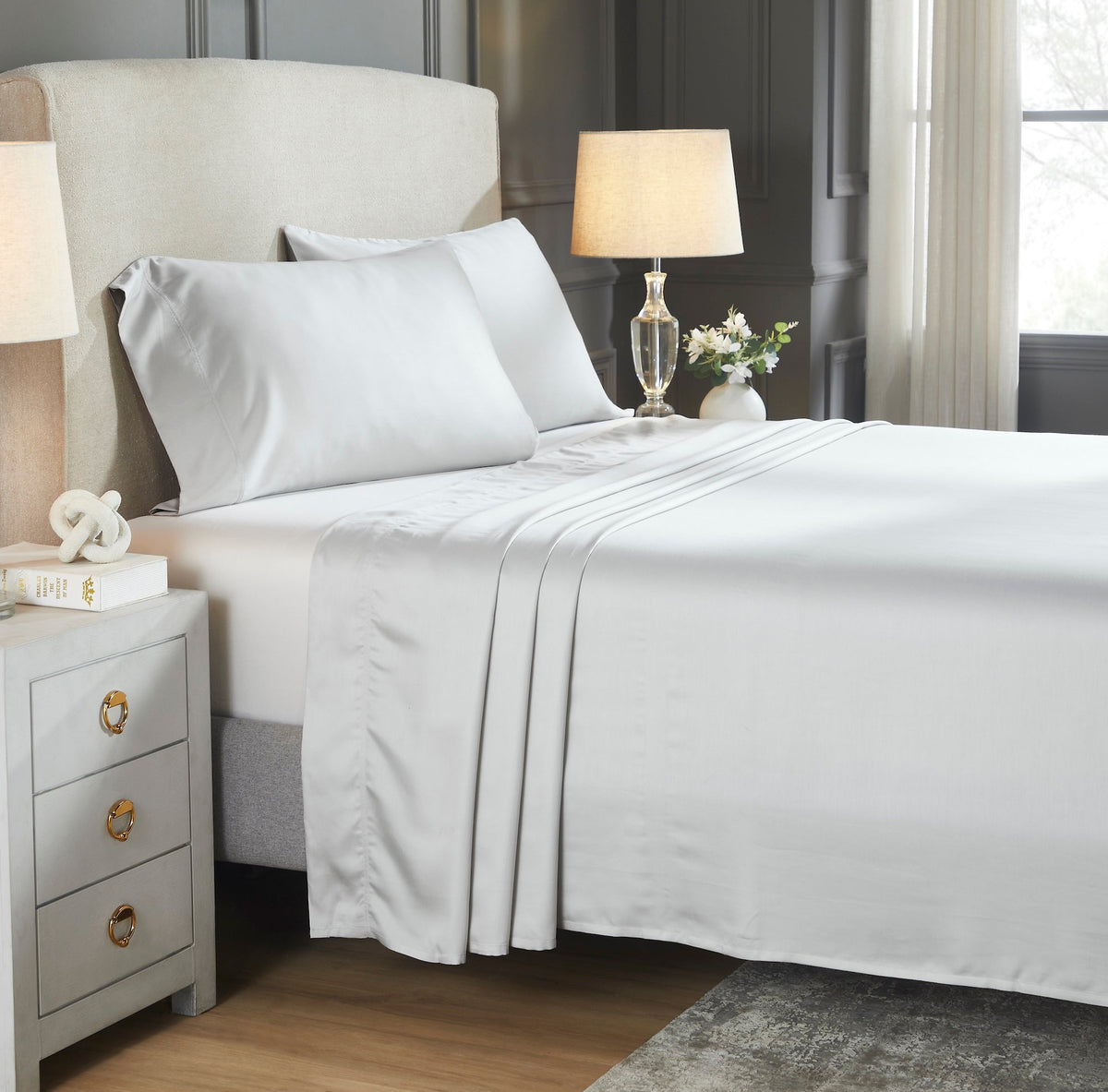 KSS-528-7880_2|Luxurious, eco-friendly 100% Lyocell sheets. Silky smooth and naturally cooling for a comfortable sleep experience.