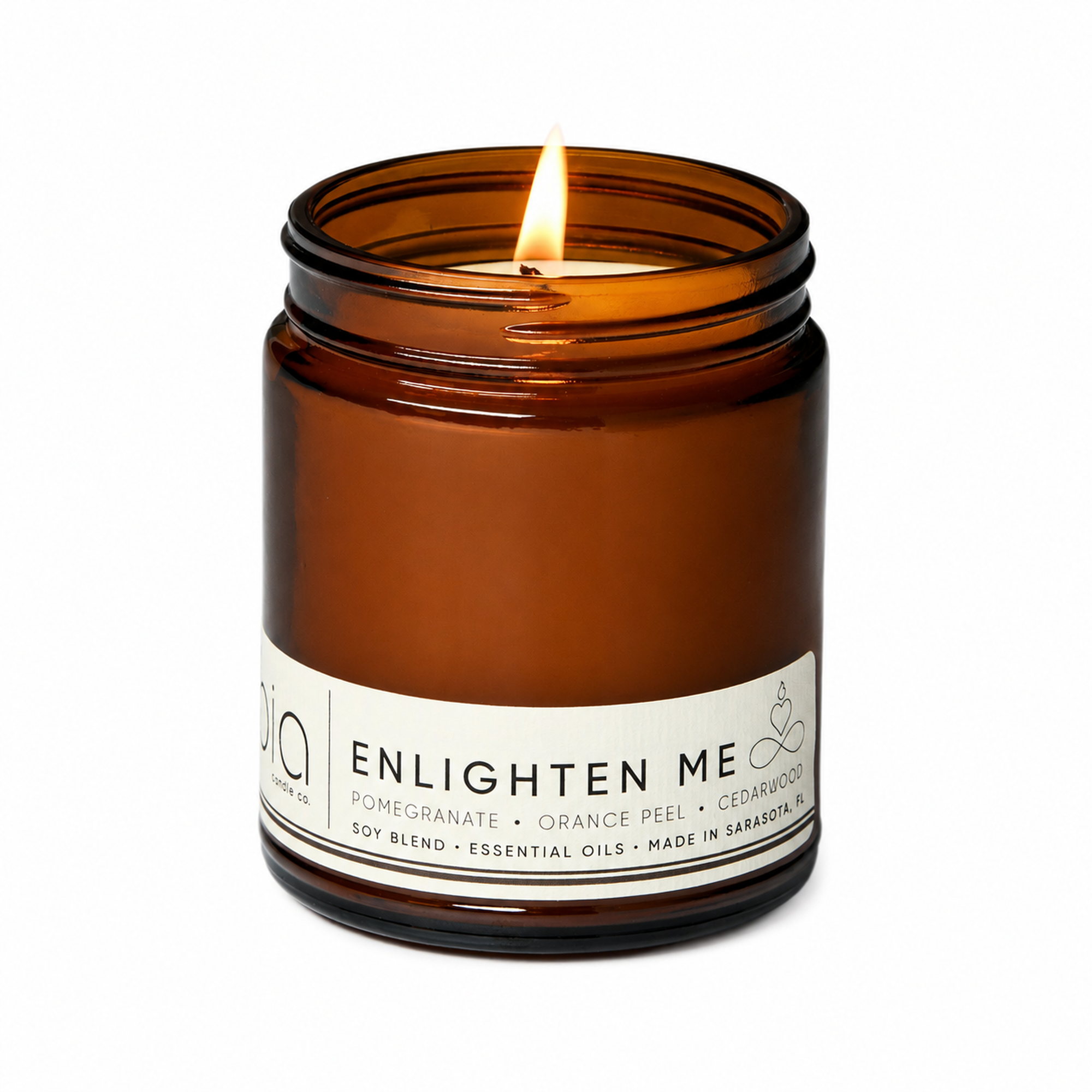 Enlighten Me Soy Blend Candle — Orange Peel, Pomegranate & Vanilla