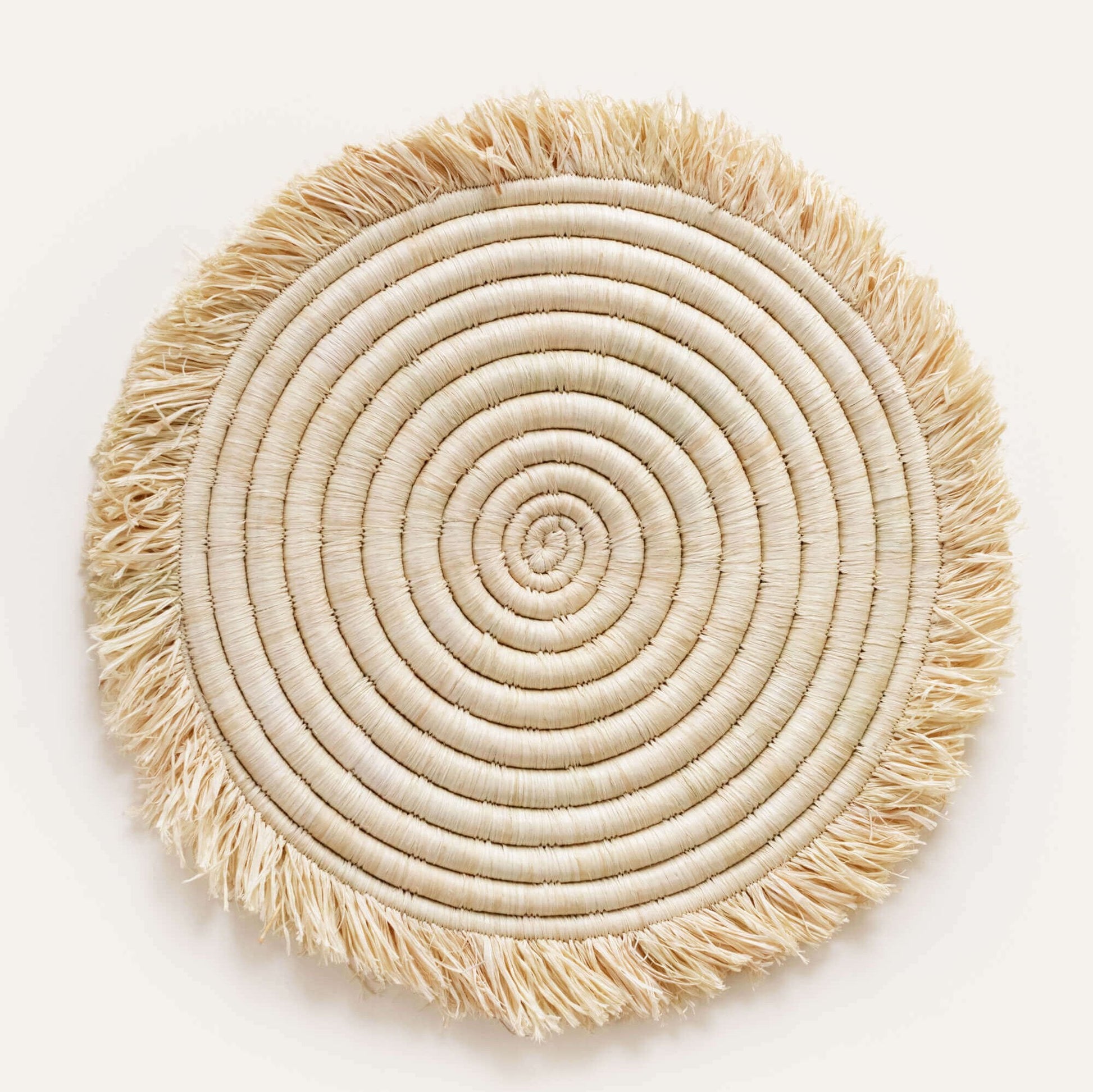 Natural Raffia Fringe Placemat