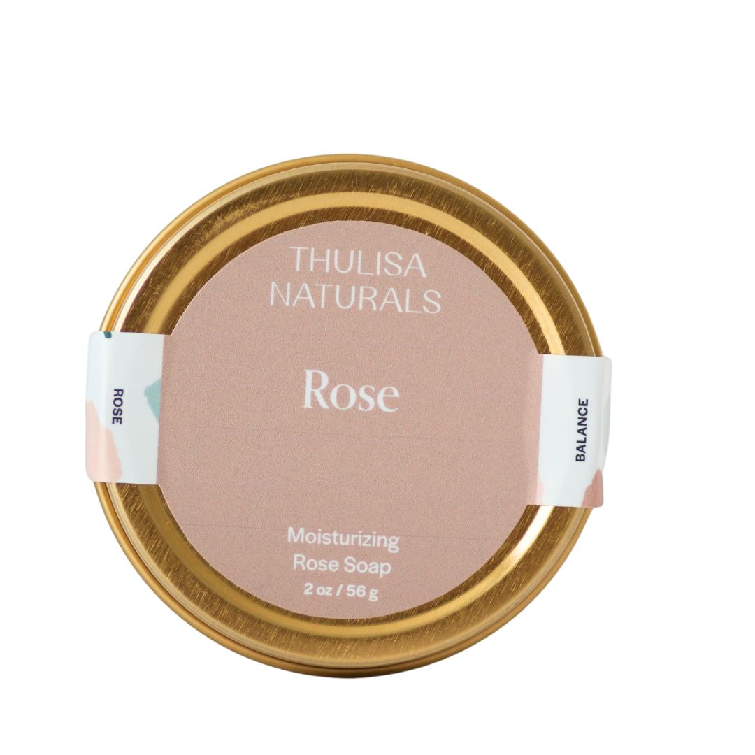 Shea Butter Hand and Body Travel Soap | Rose - ThulisaNaturals