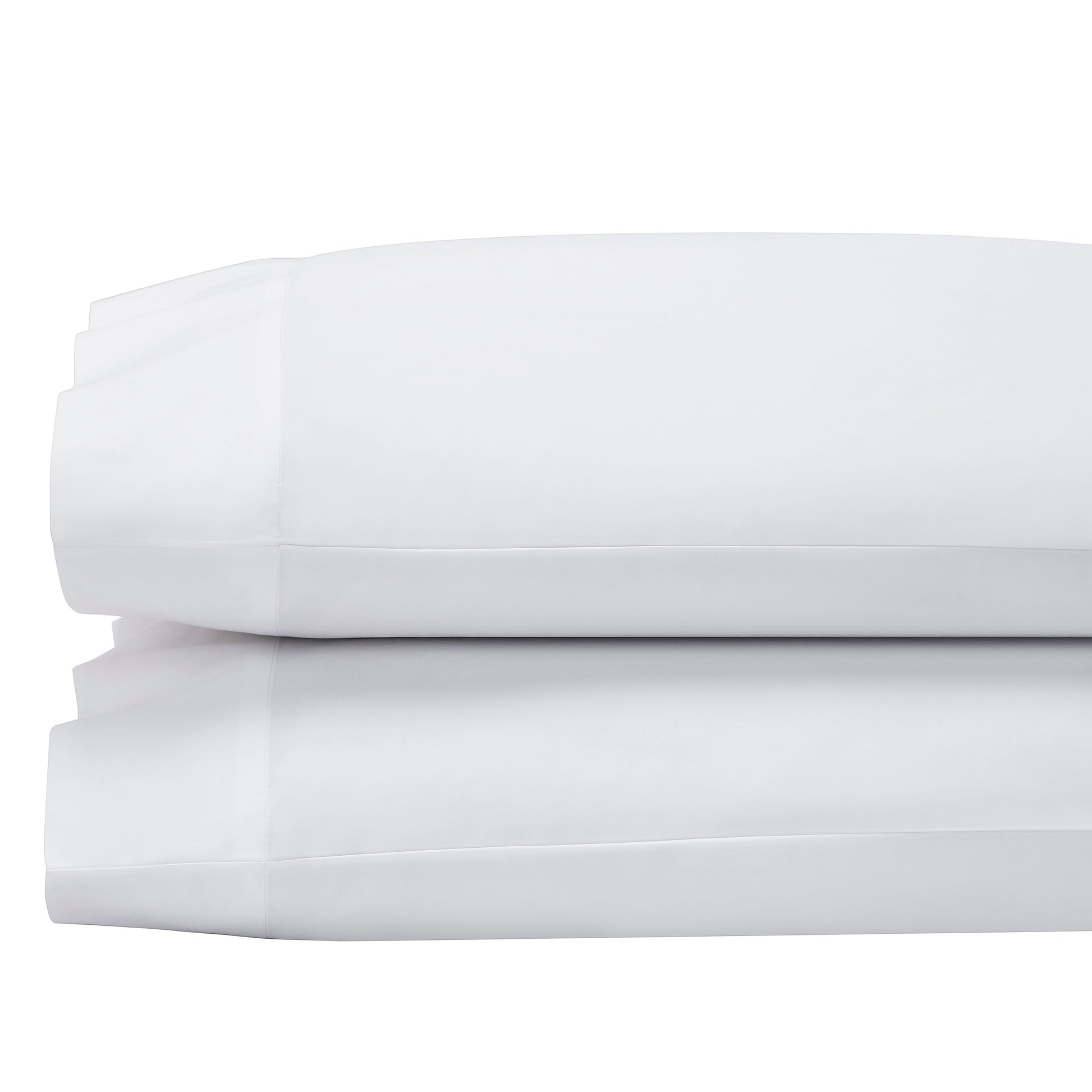 ASP-535-2032_1|Stack of pristine white 100% cotton sheets, offering a smooth, comfortable, and breathable foundation for restful sleep.
