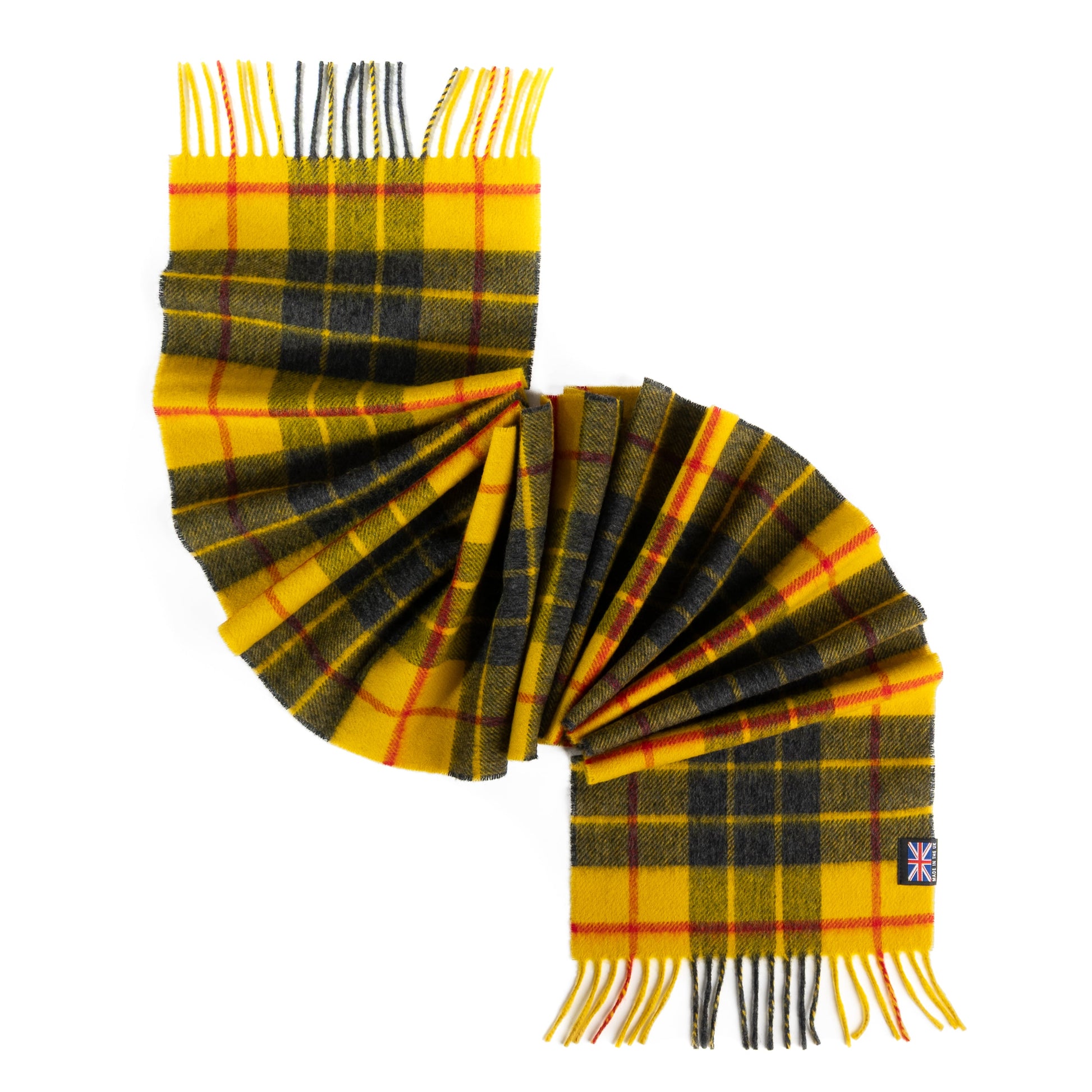 Prince of Scots Fringed Merino Wool Scarf (Dress McCleod)-scarf-[bar code]-Prince of Scots