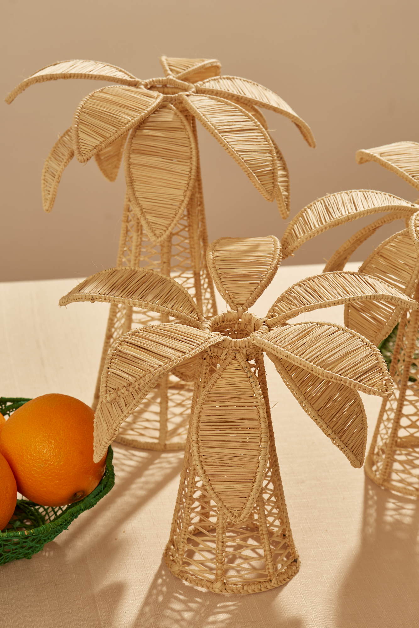 Palm Tree Candle Holder - Small - Natural