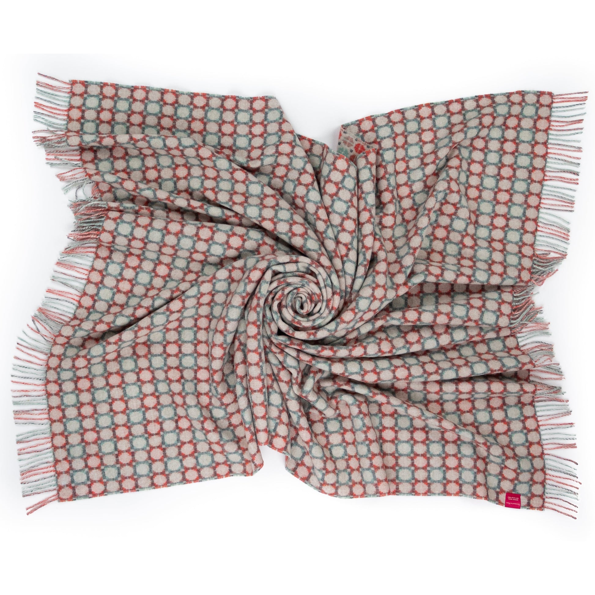 Southampton Home Merino Wool Medallion (Melon)-Throws and Blankets-[bar code]-Prince of Scots