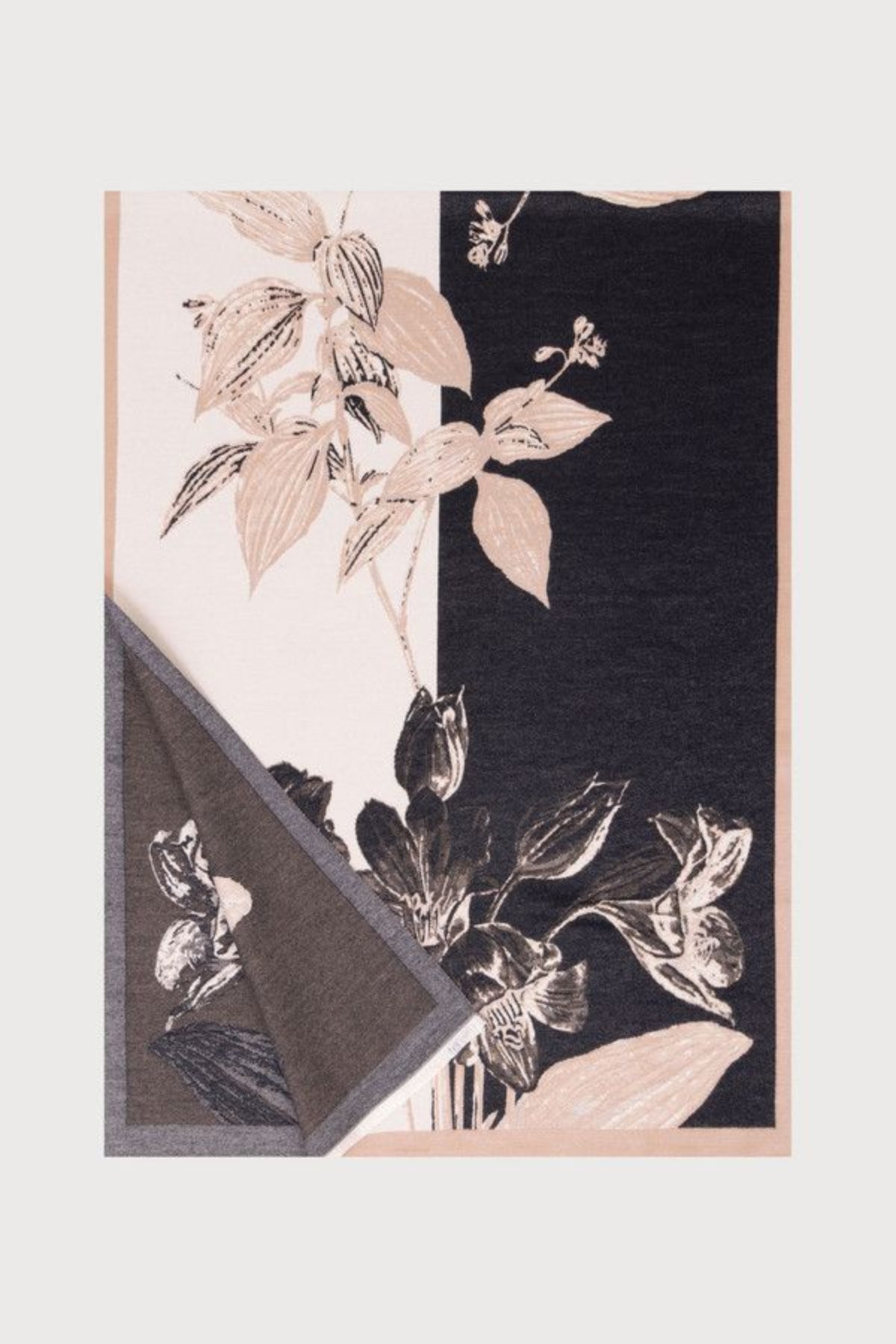 Reverie Botanical Reversible Scarf - BEIGE