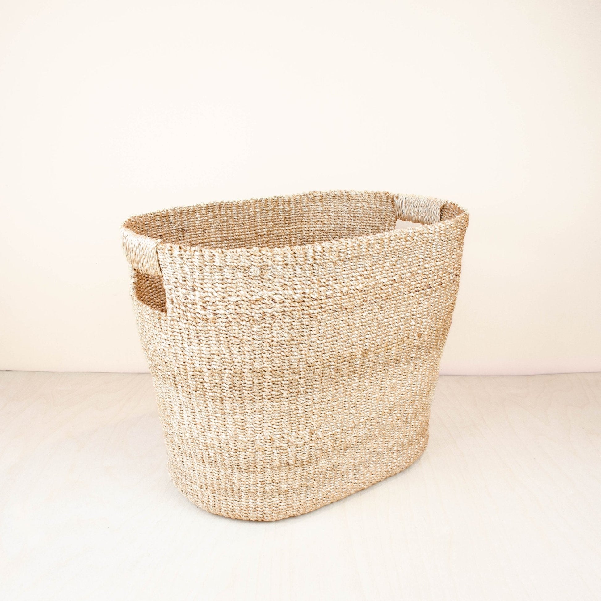 Baskets - Natural Oval Abaca Baskets, set of 2 - Wicker Hamper | LIKHÂ - LIKHÂ