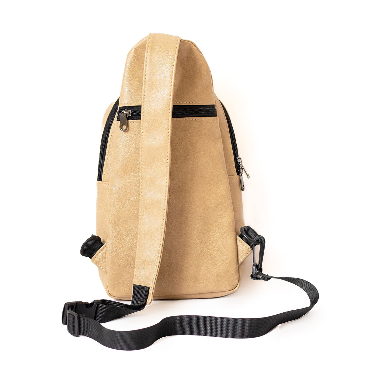 Umoja latte vegan leather men crossbody sling bag #color_latte