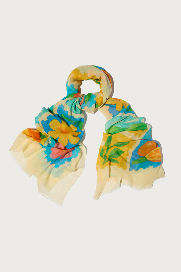 Fruit Stamp Printed Scarf - Multi
