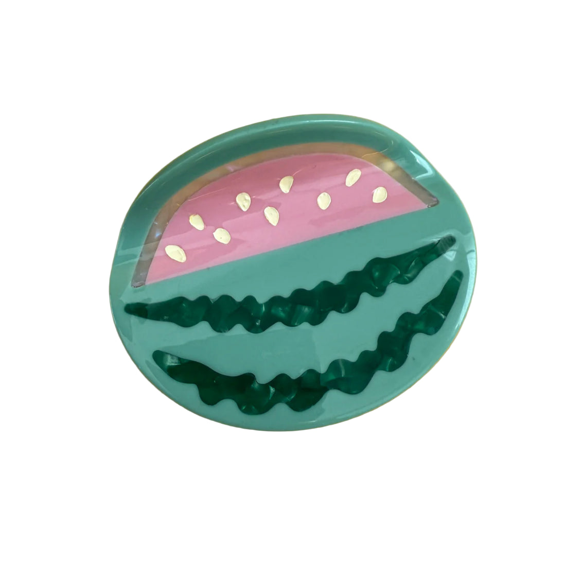 Refresh yourself on a warm summer day with our watermelon hair claw clip. 