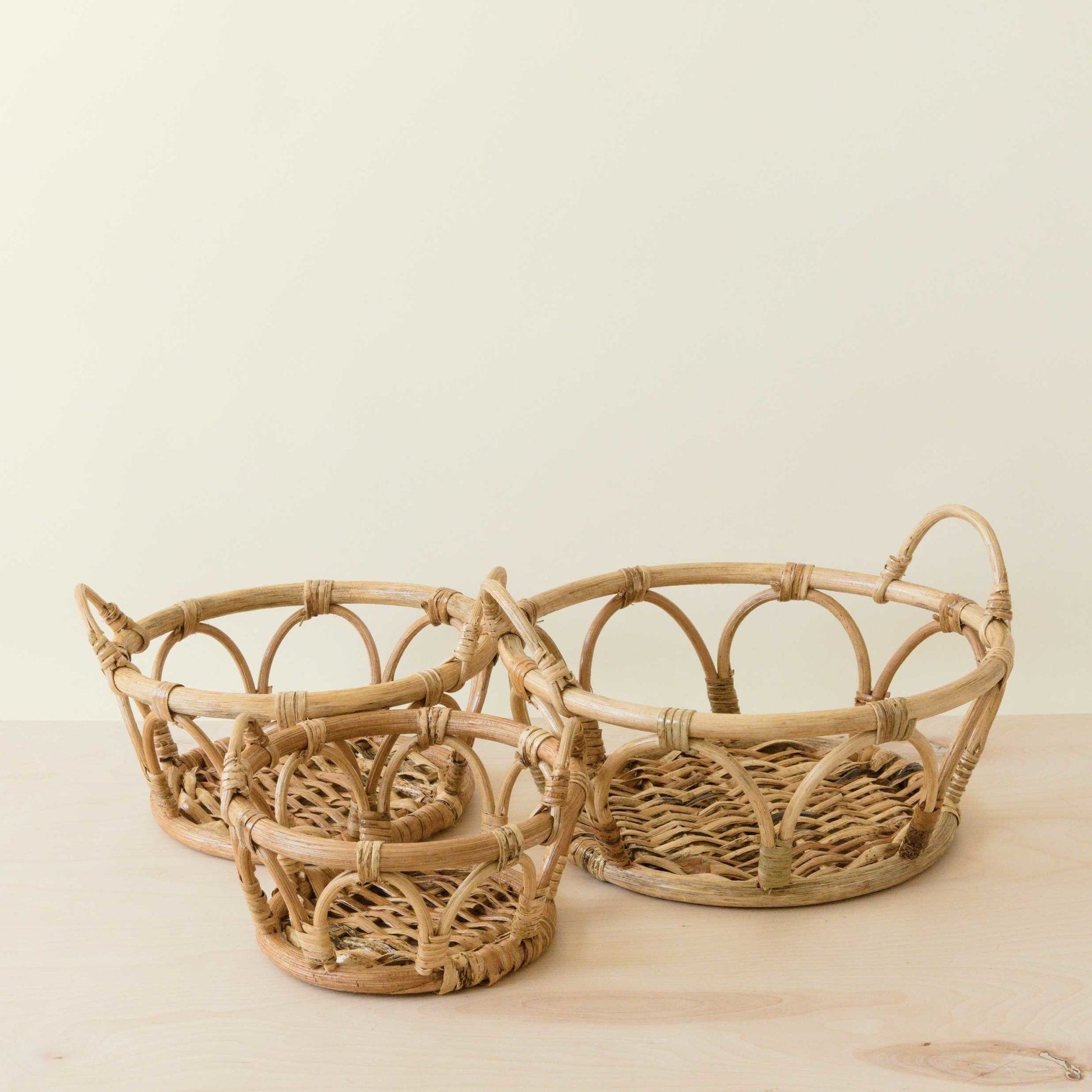 - Rattan Fruit Basket - Wicker Table Basket set of 3 | LIKHA - LIKHÂ