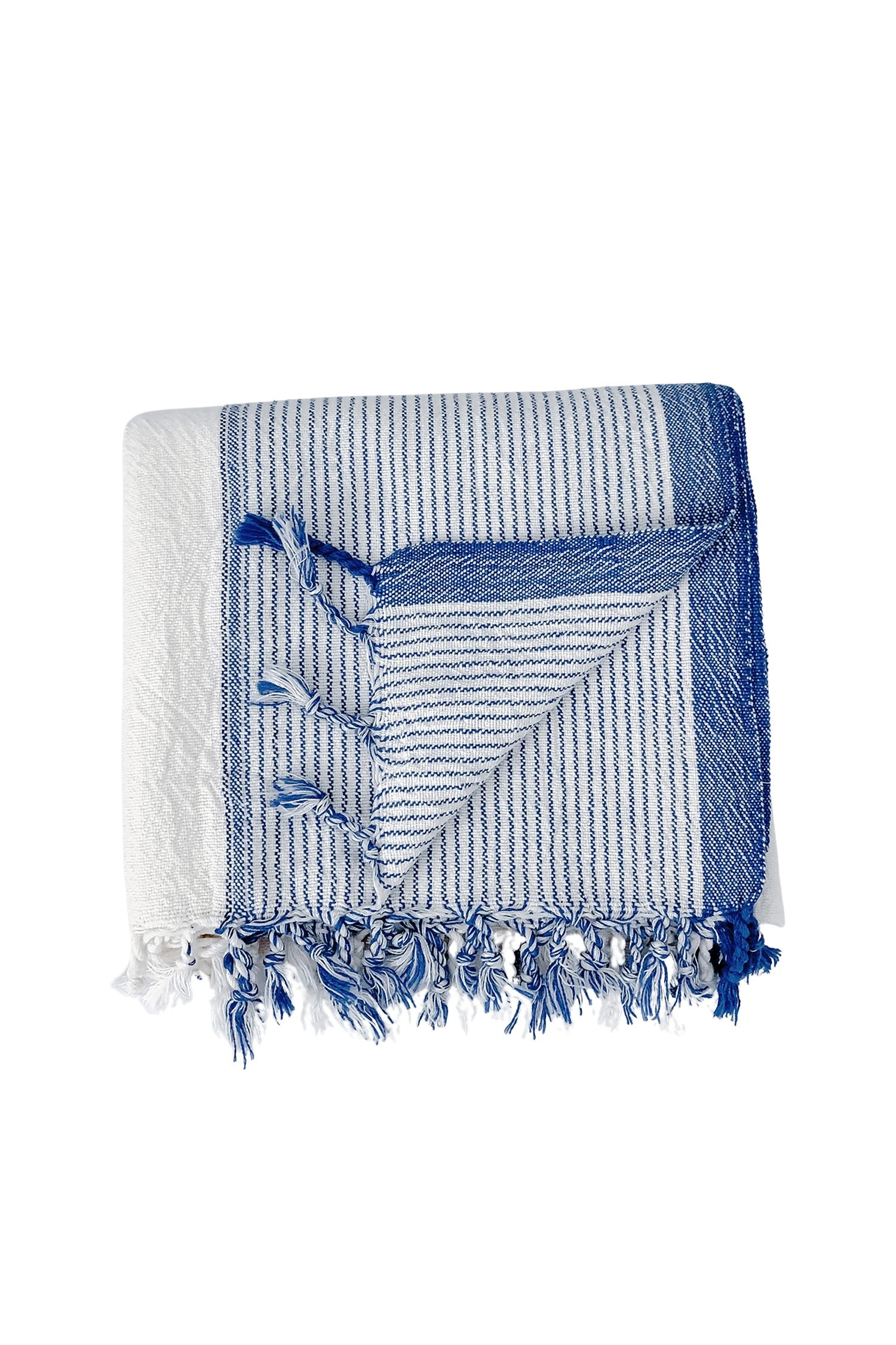 home and loft ivory blue tribeca towel