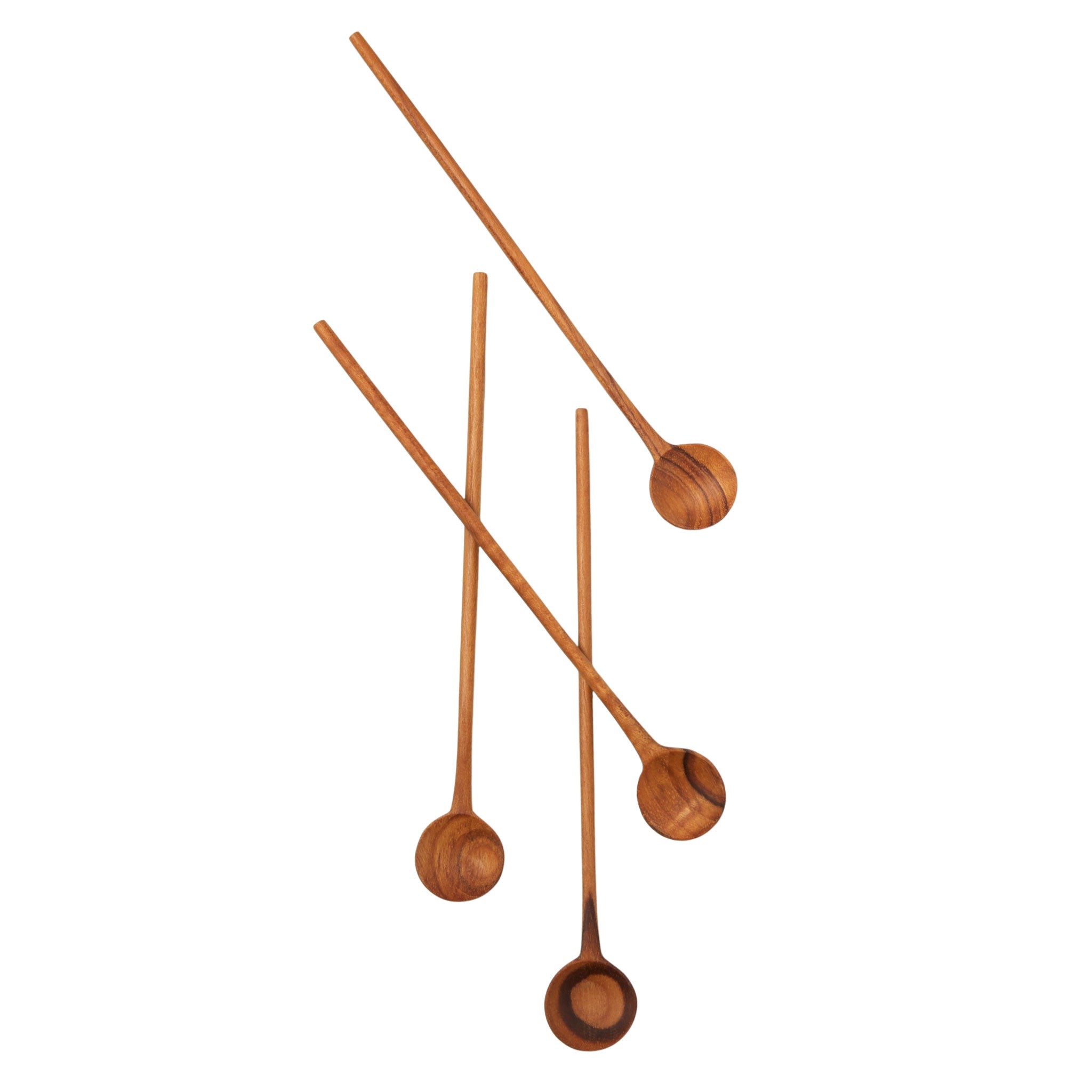 Teak Stirrers, Set of 4