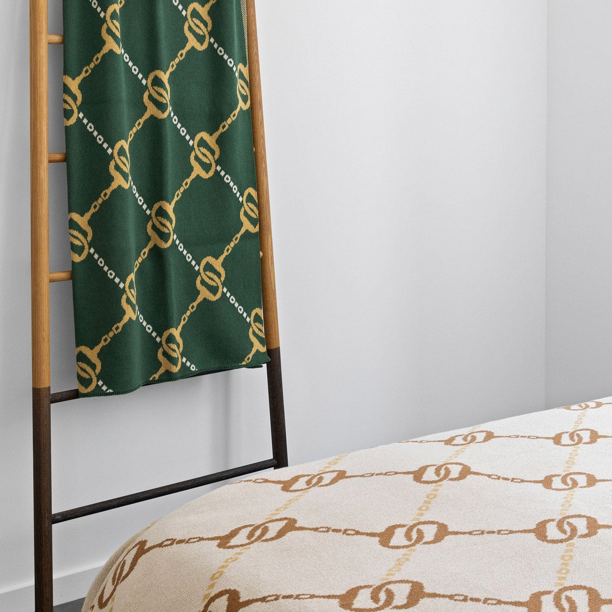 in2green Eco Throw Cotton Sustainable Knit Throw Blanket - Equestrian House of Bits