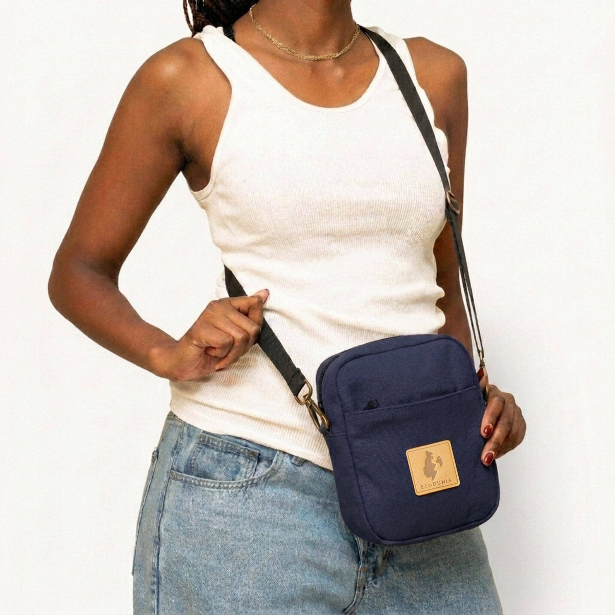Rozi Canvas Crossbody Bag 2L #color_navy-blue