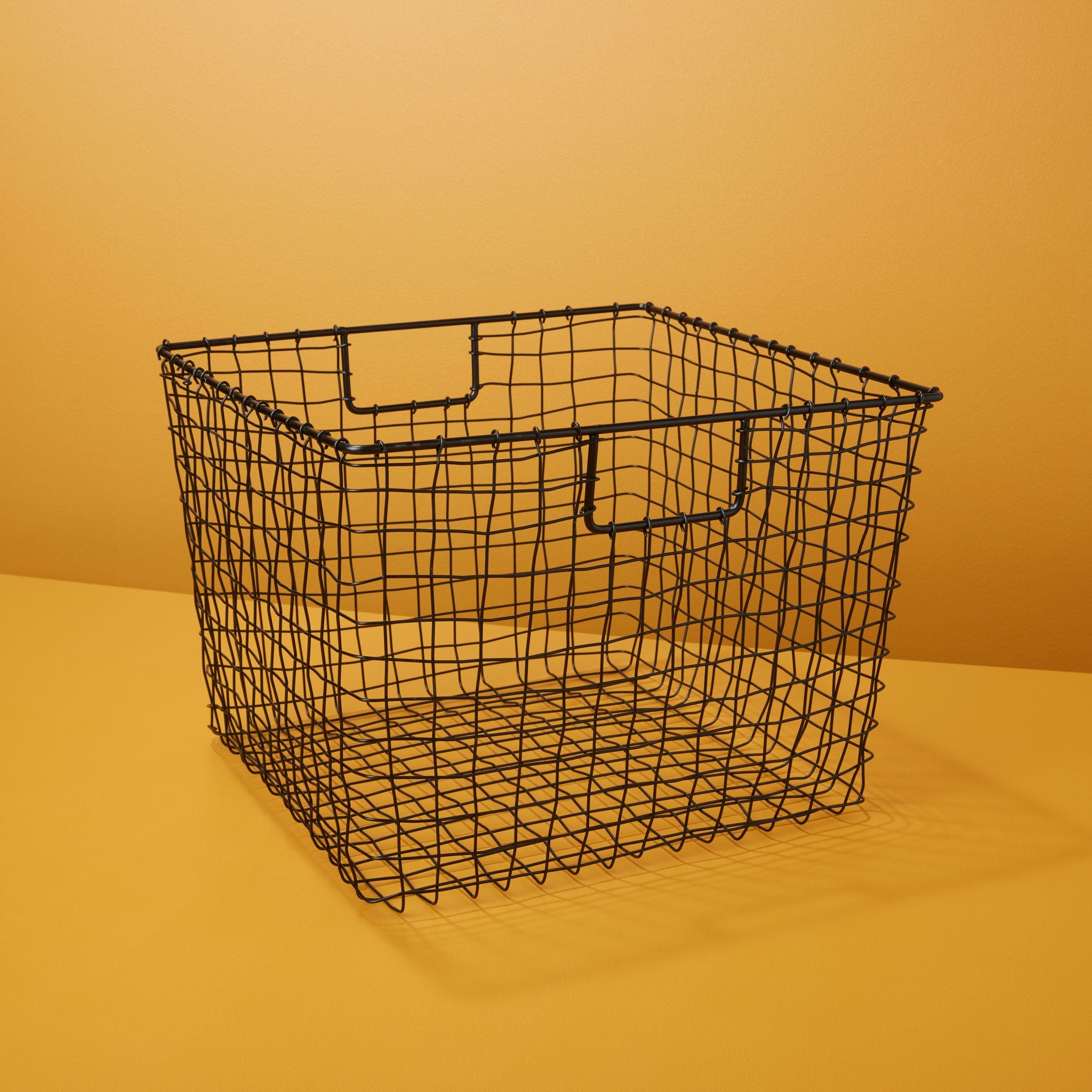 Black Wire Square Basket