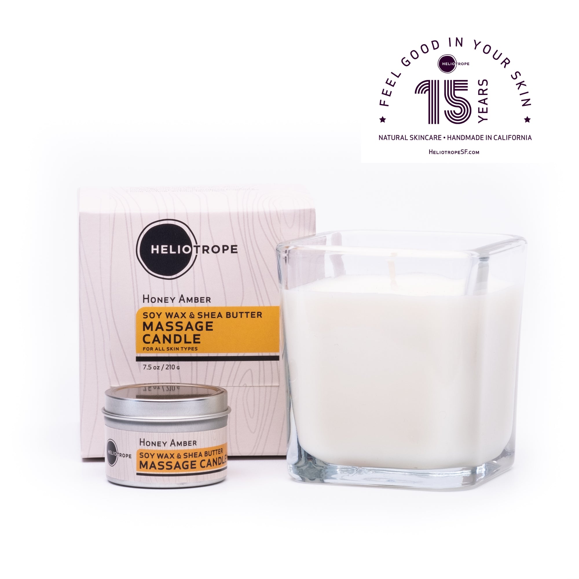 soy massage candle heliotrope 15th anniversary