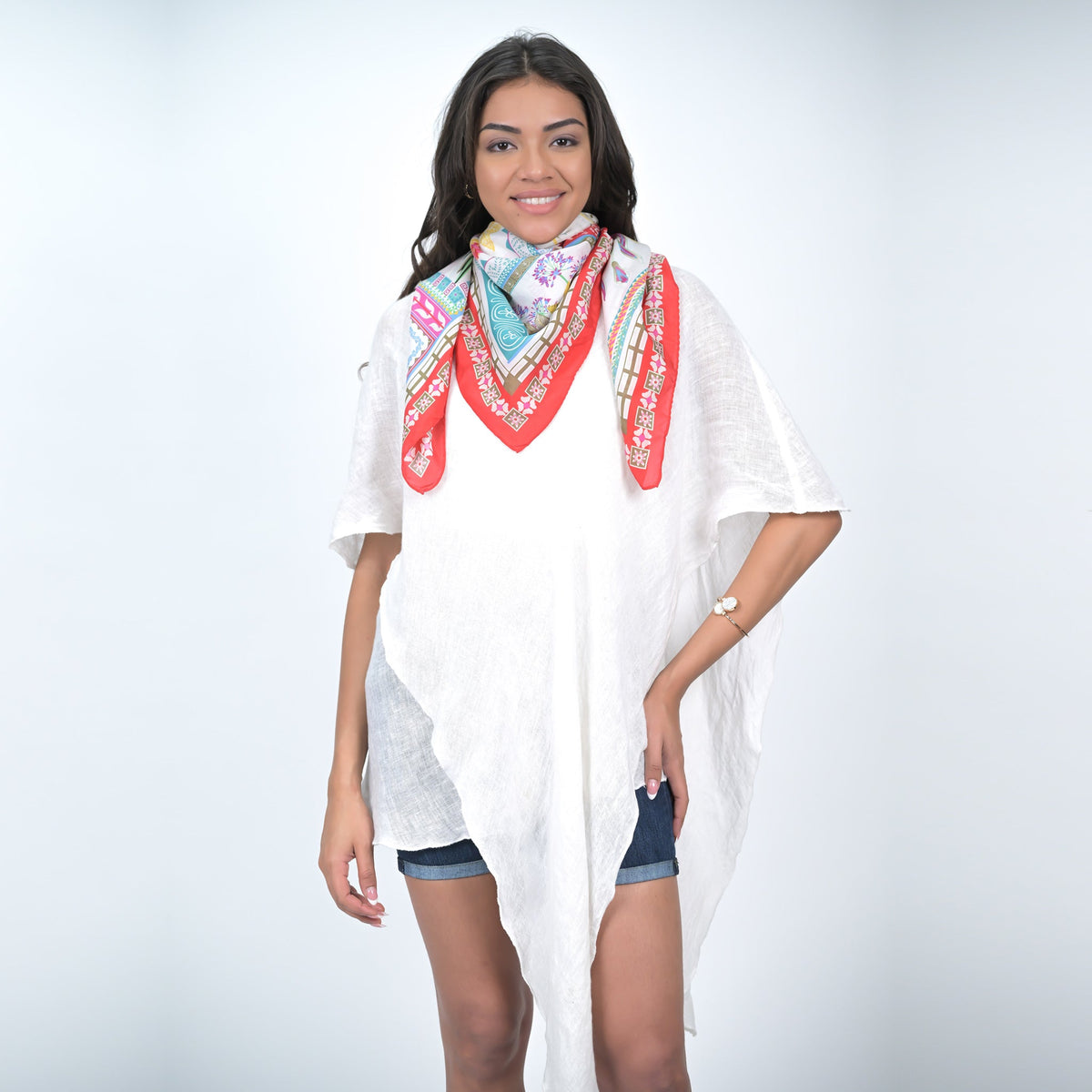 Pine Flamingo Scarf - Red