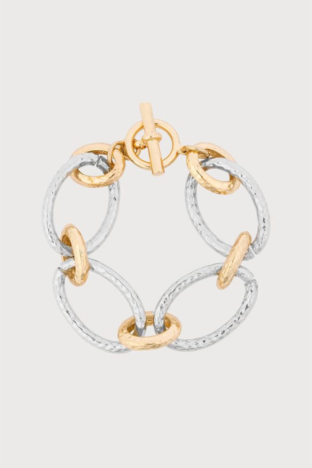 Mixed Metal Bracelet - Silver Gold