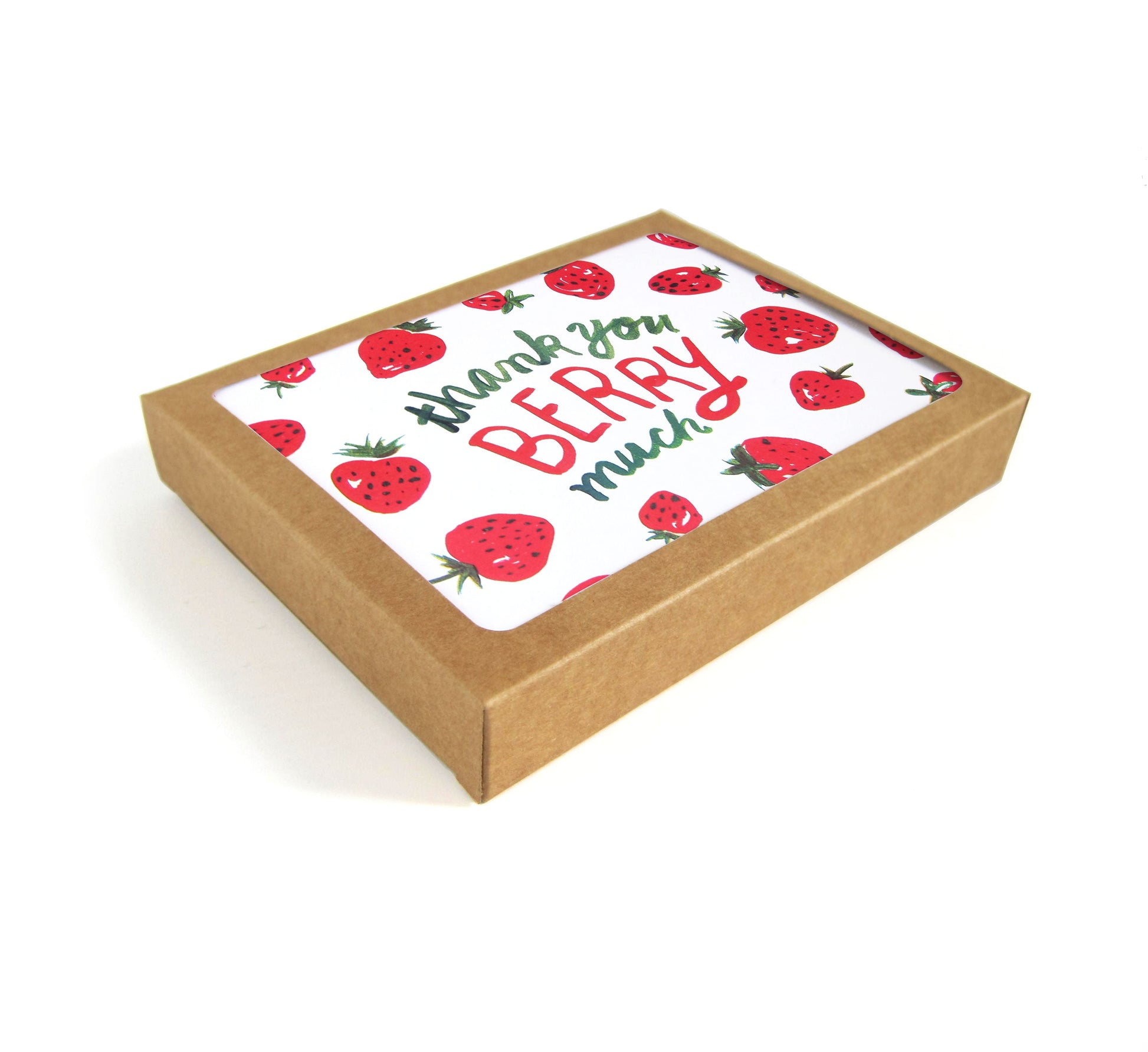 Pack of 8 Thank You Berry Much cards