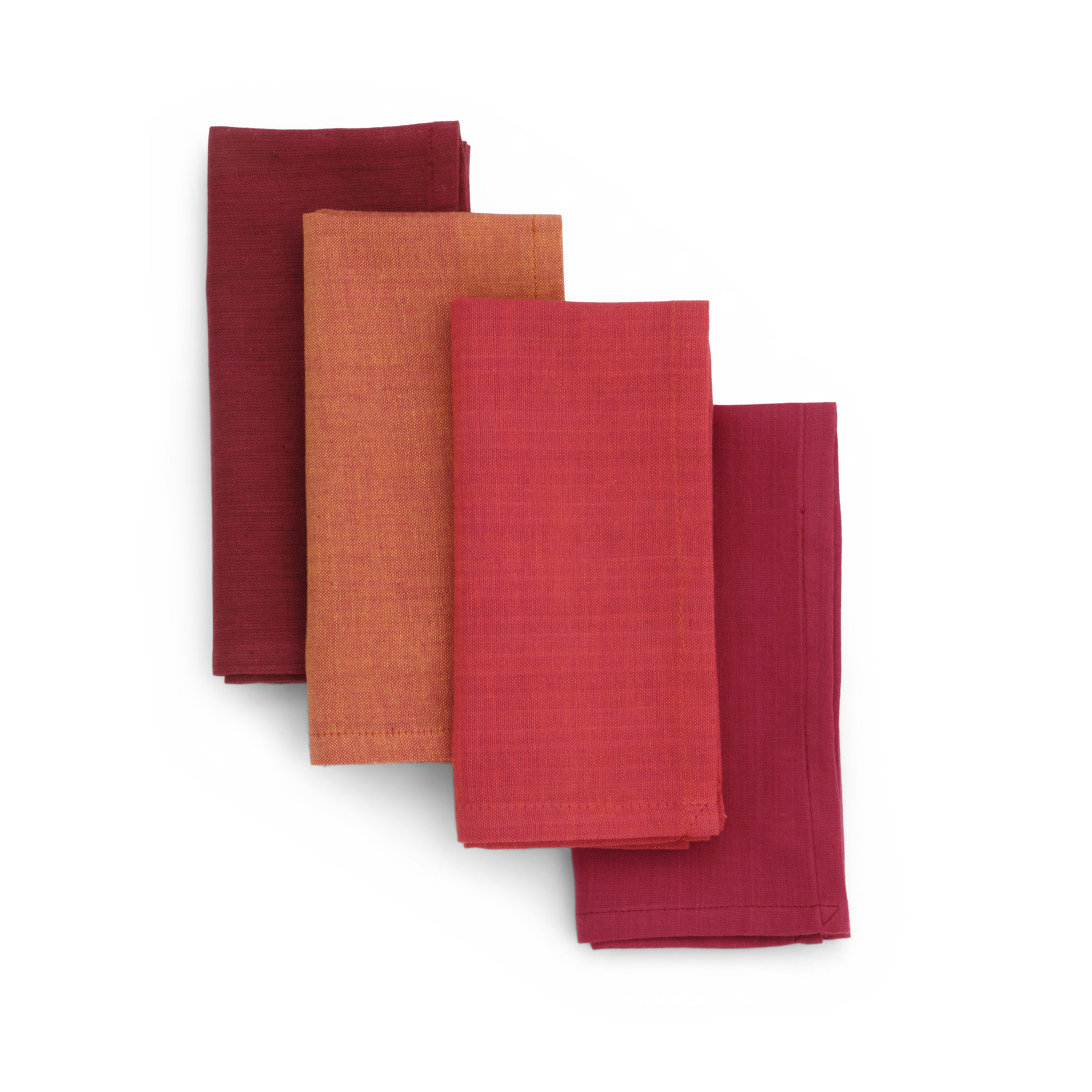 Handwoven Cotton Napkins, Set of 4 | 16" × 16" | Fair Trade | Interplay