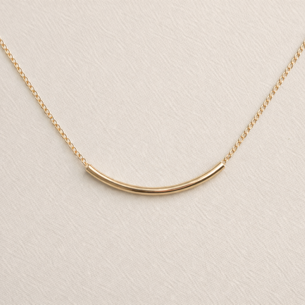 Sunset Bar Necklace | Gold Fill