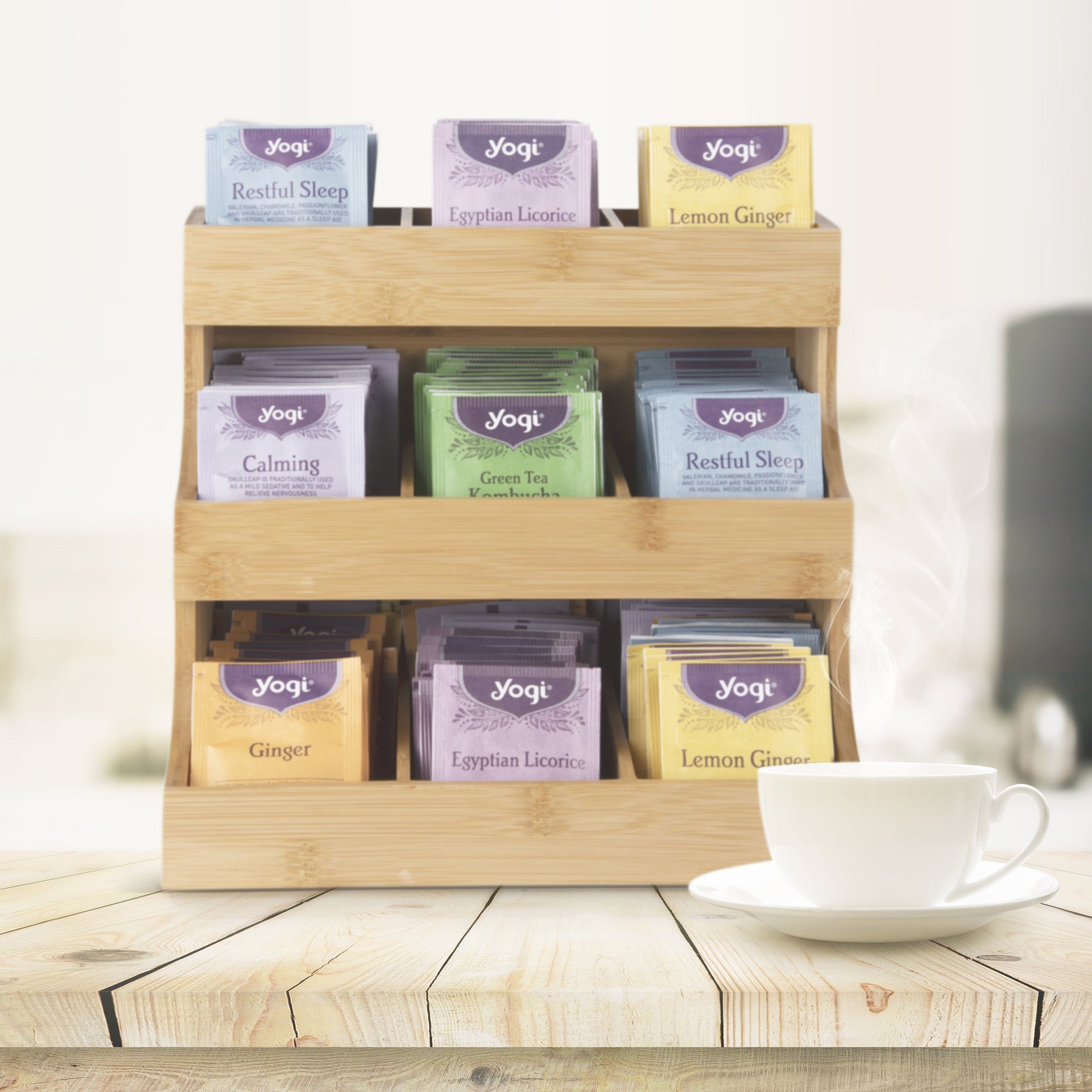 bamboo tea organizer for home
