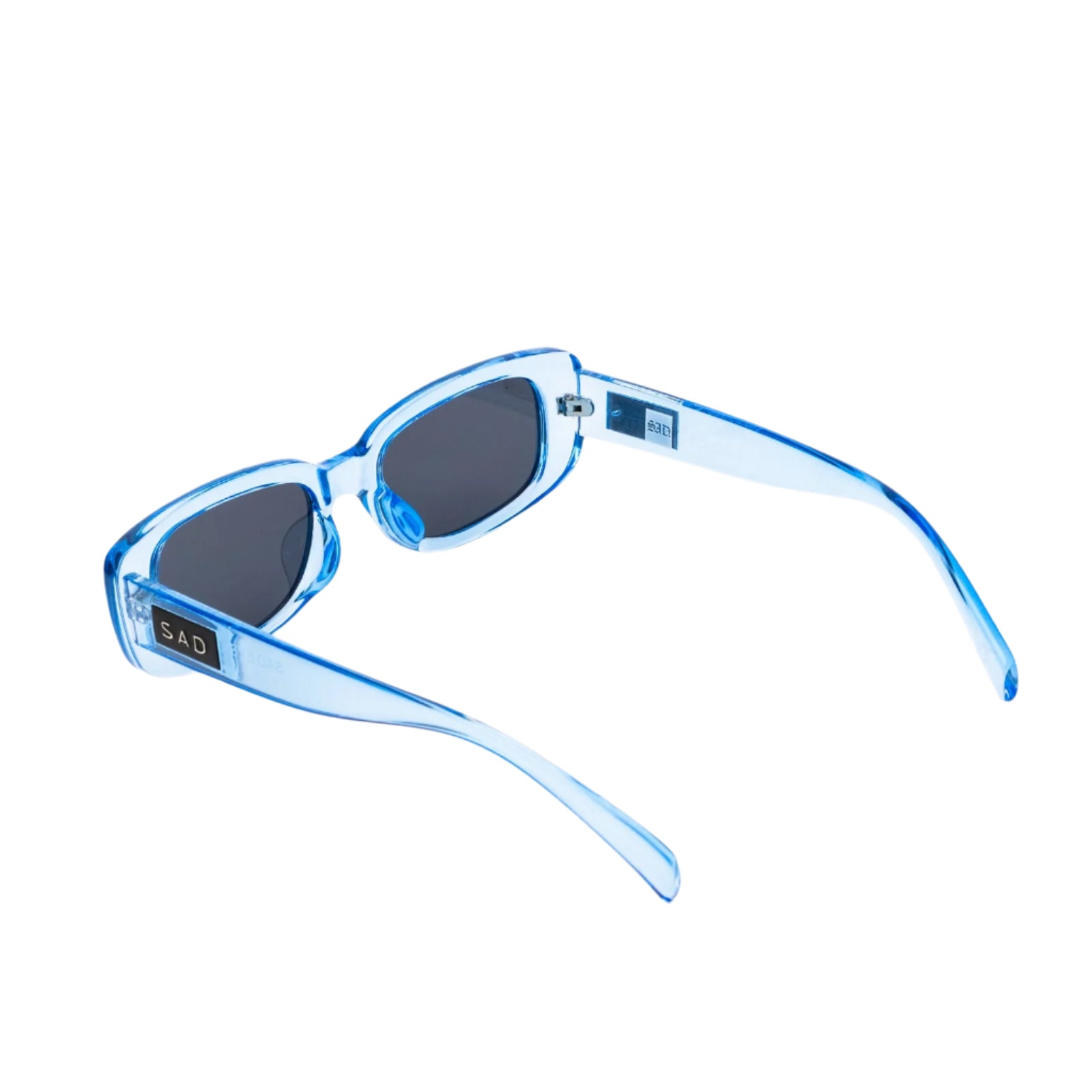 Sad Eyewear Bouquet rectangle sunglasses in arctic blue with black tinted lenses