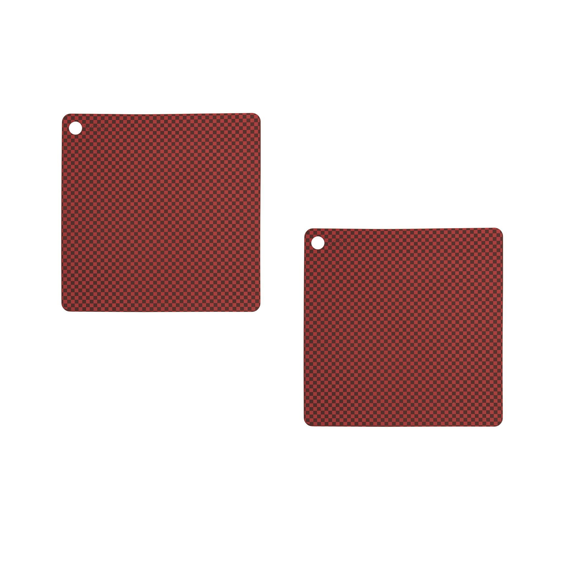 Placemat Checker Pack Of 2 Red 1