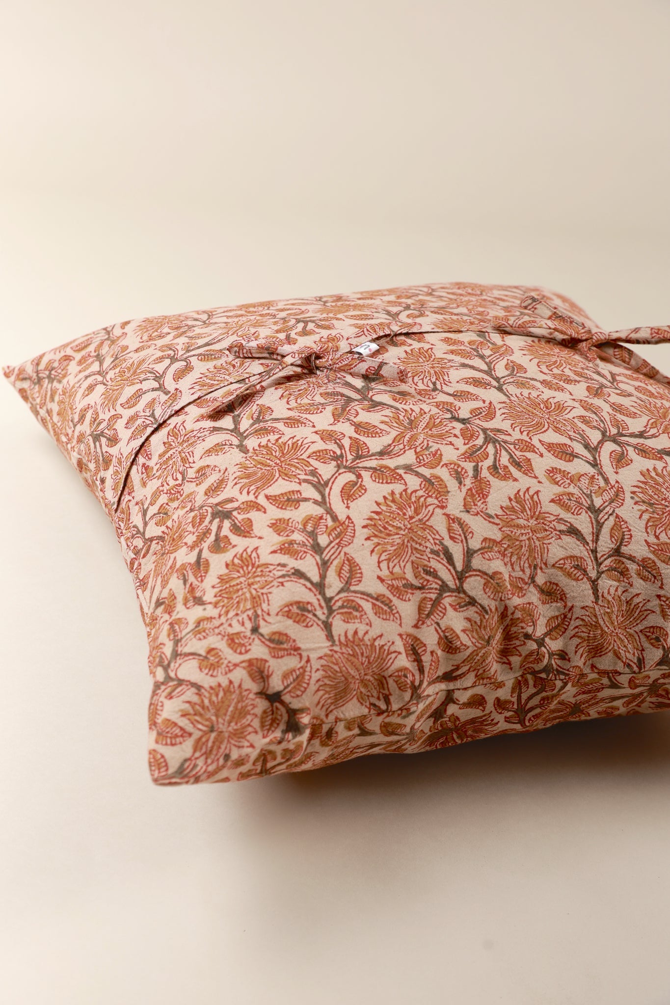 Autumn Grove Kalamkari Handcrafted Pillow - Thumbnail 3