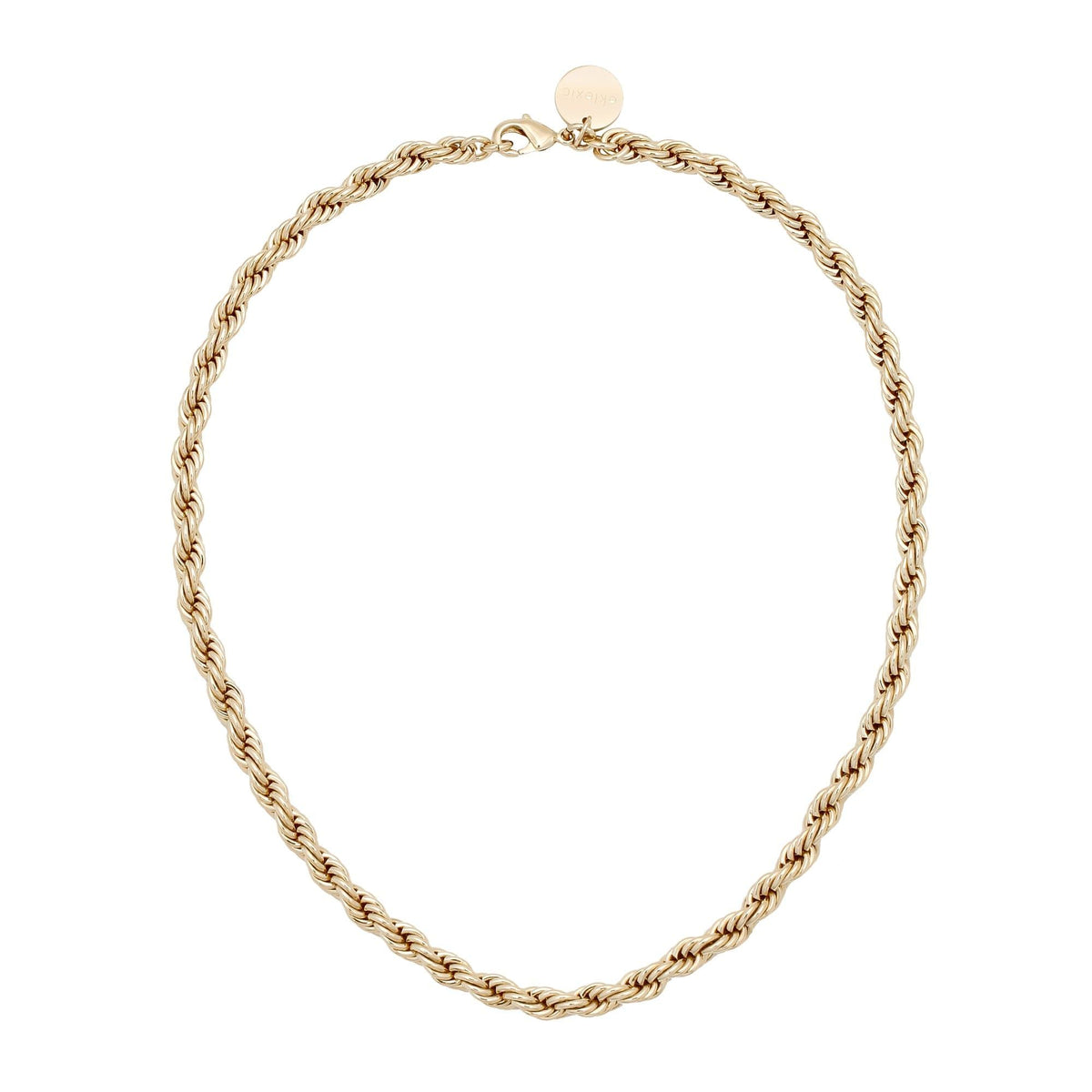 Gold-toned twisted rope chain necklace from Rosa Necklace collection