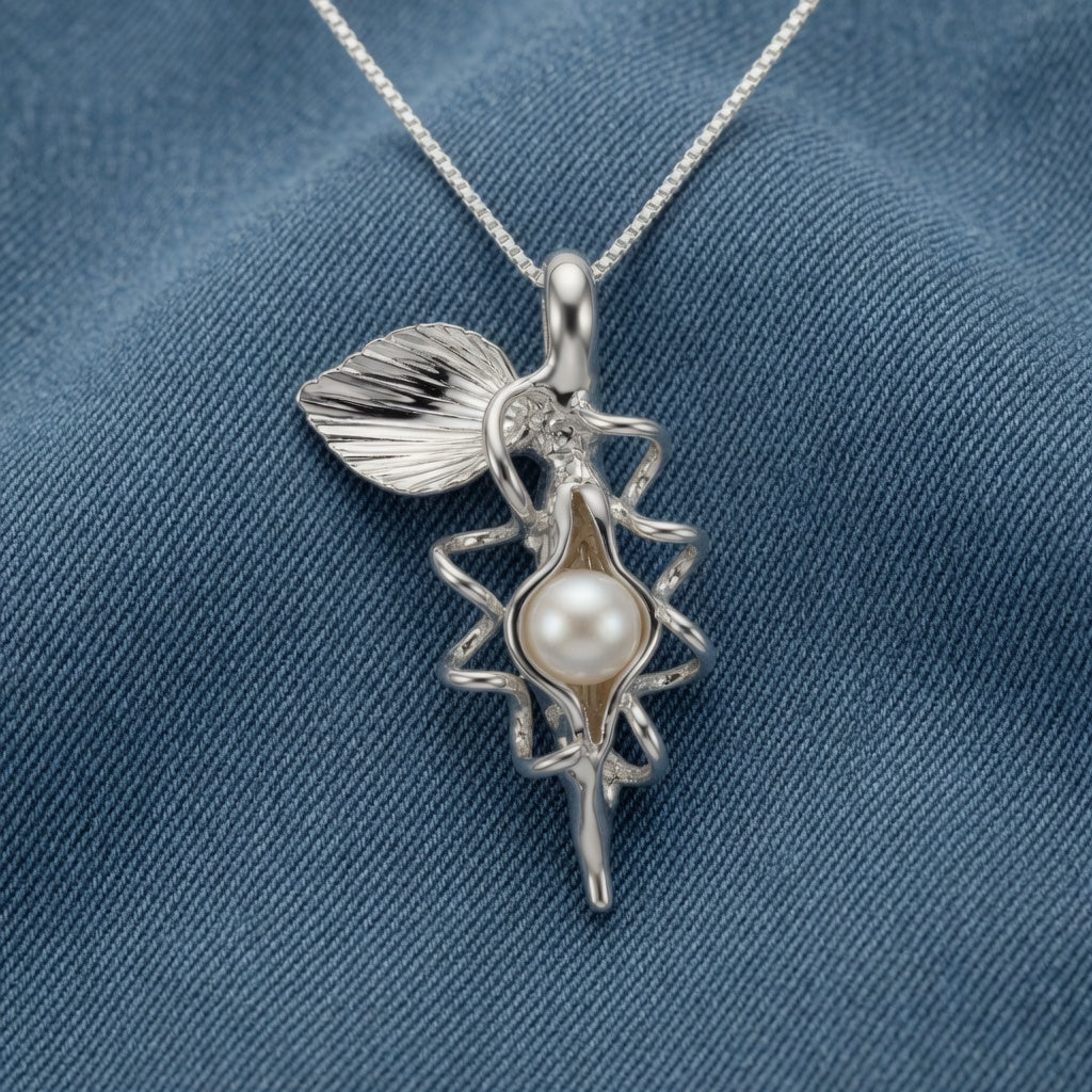 Sterling Silver Pea Pod Necklace - 1 Pea in a Pod