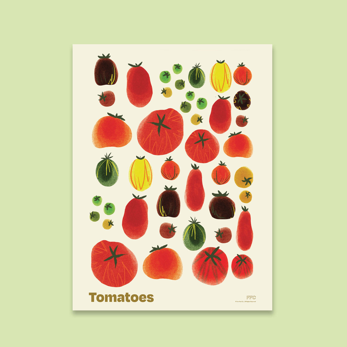 Artistic Illustration of Tomatoes - Unframed Poster