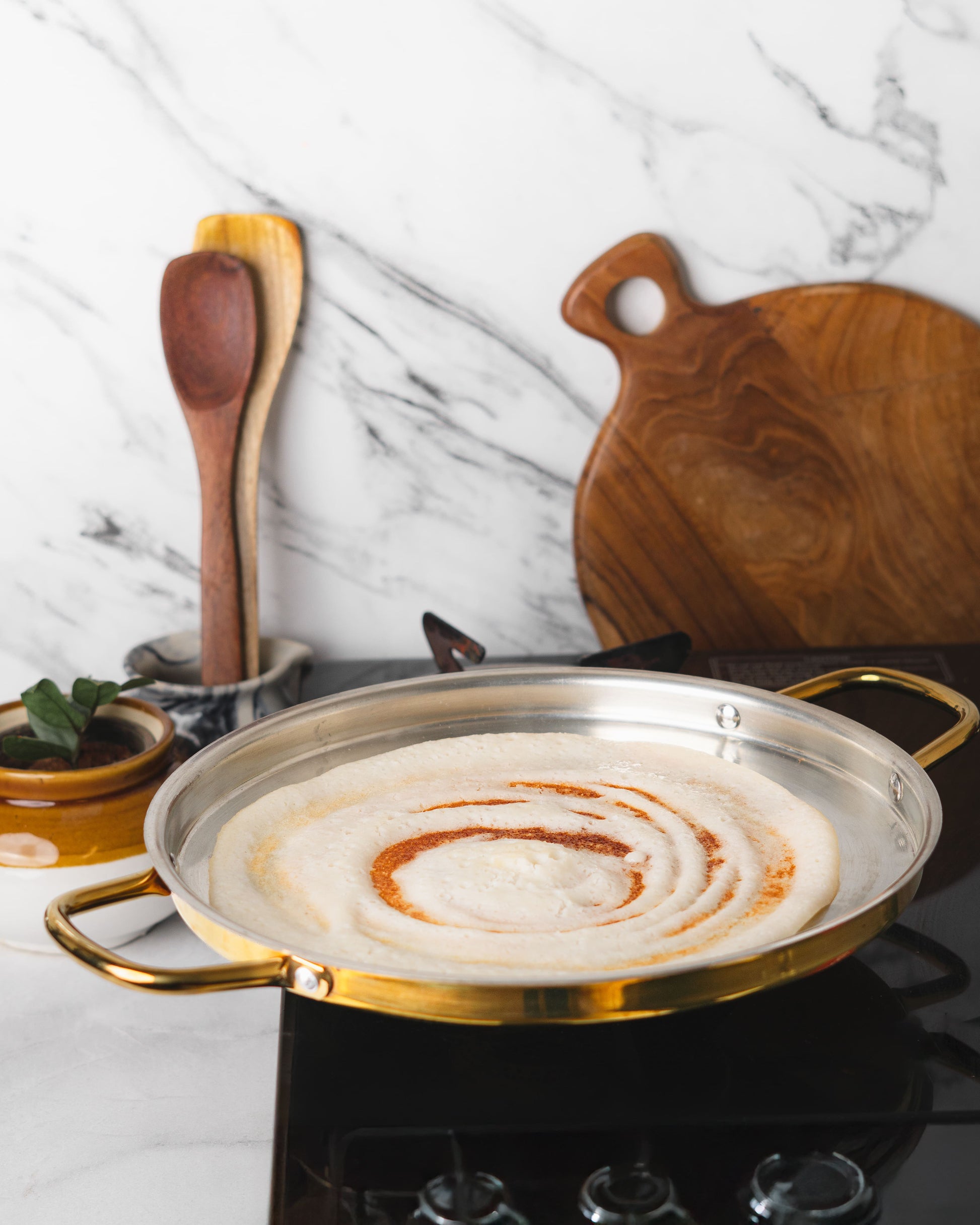 Brass Dosa Tawa with Insulated handles- All Purpose Pan P-TAL