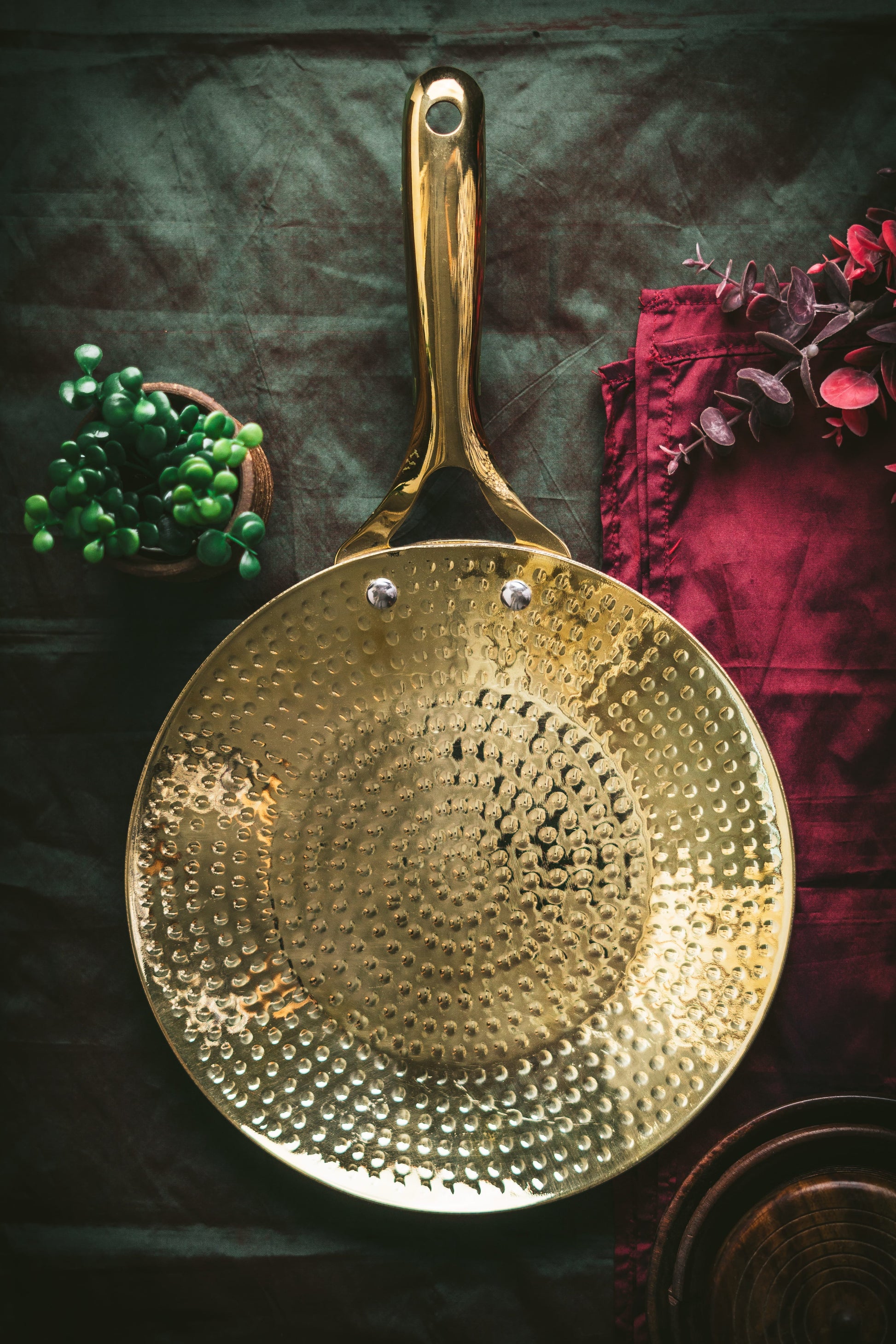 Brass Roti Tawa with Insulated handles- Tawa/Griddle Pan P-TAL