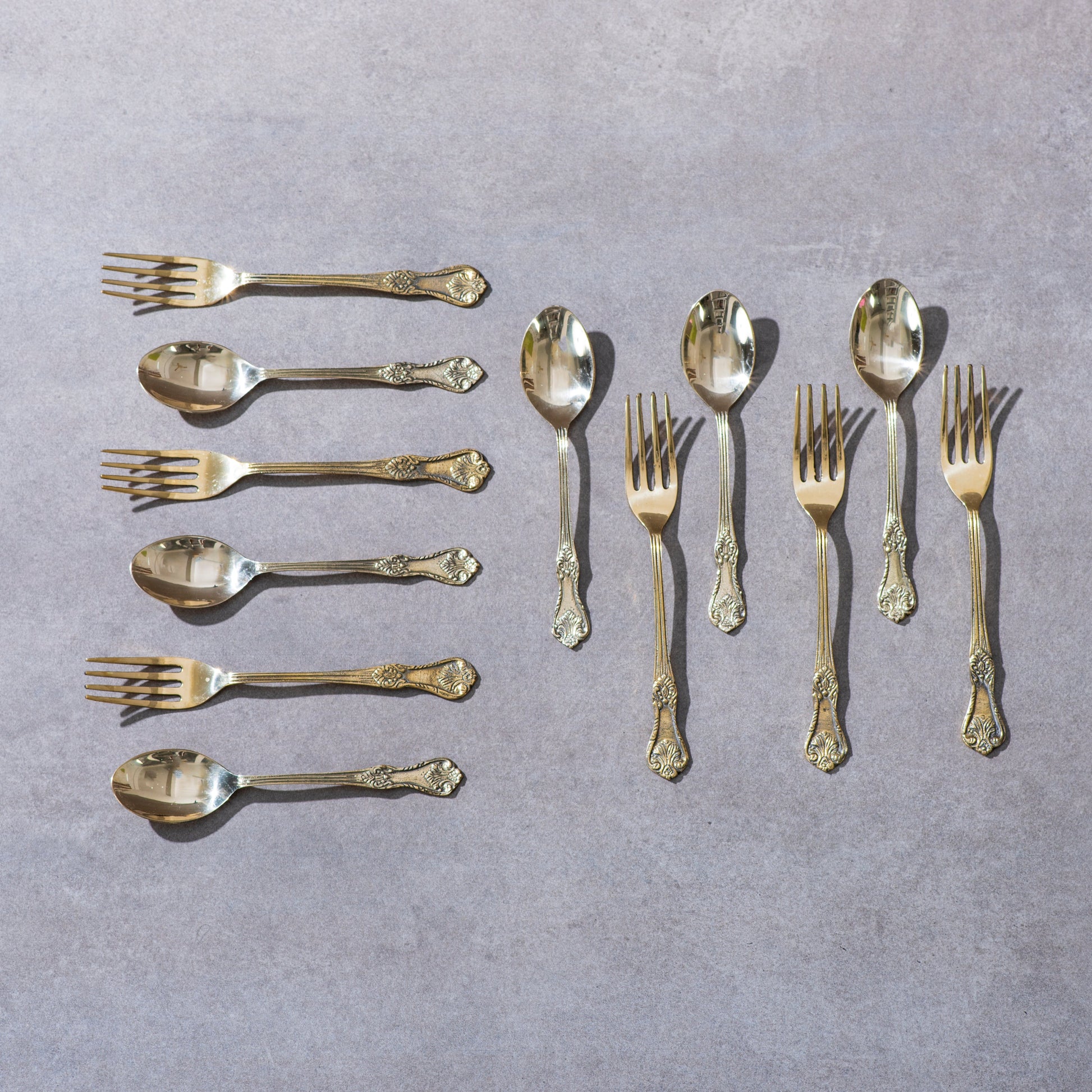 Brass spoons & Forks 