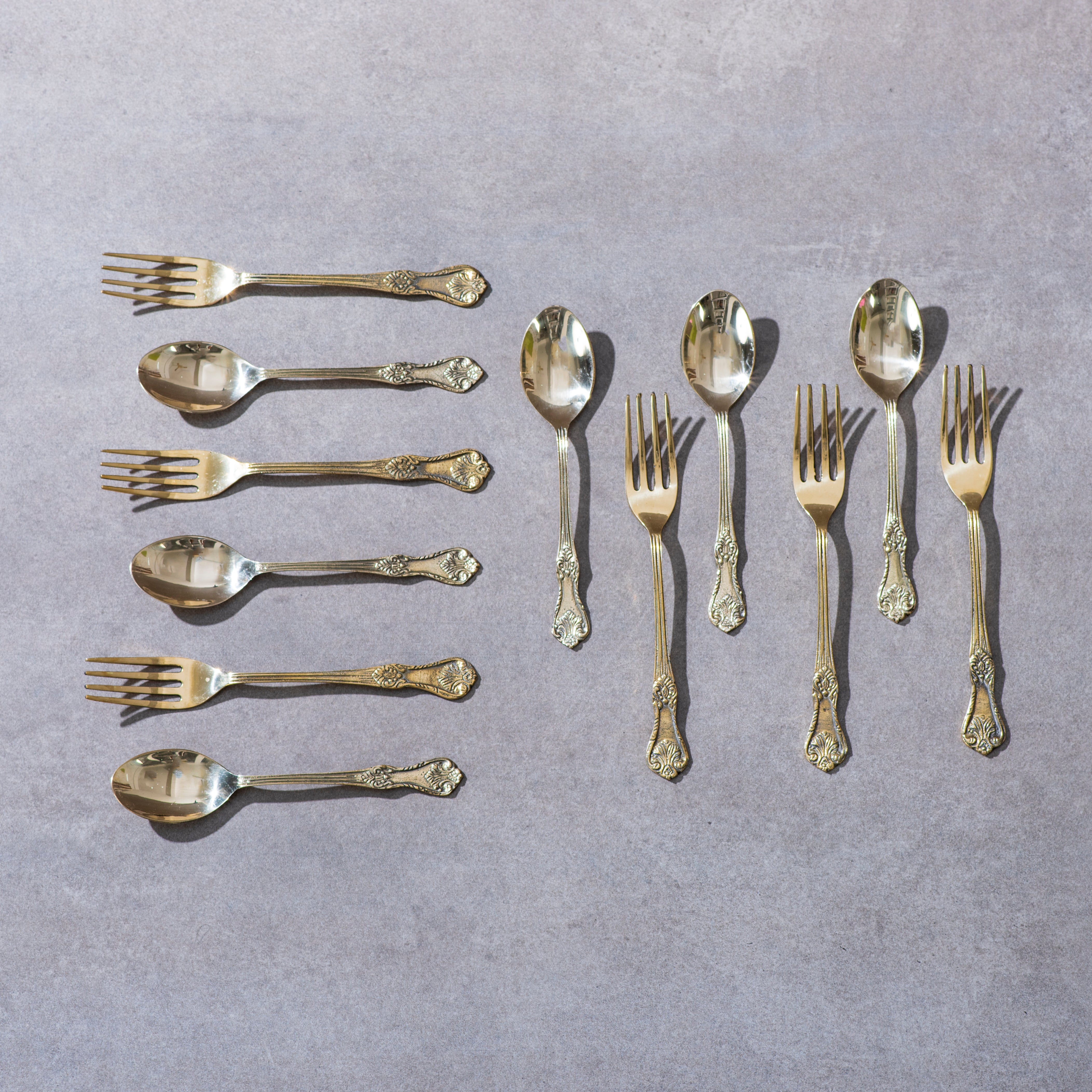 Brass spoons & Forks 