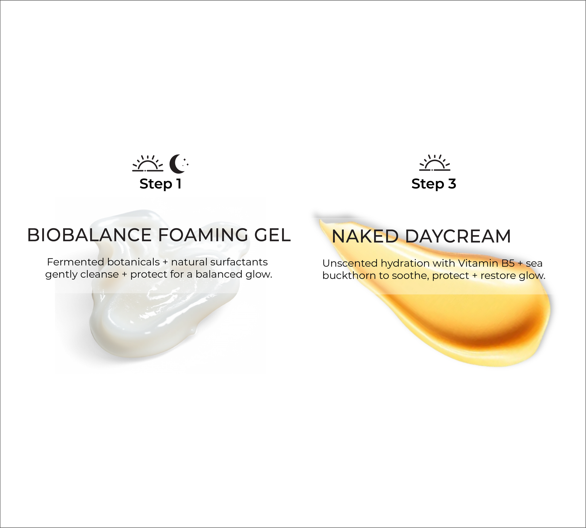Basics kit with Naked daycream routine guide