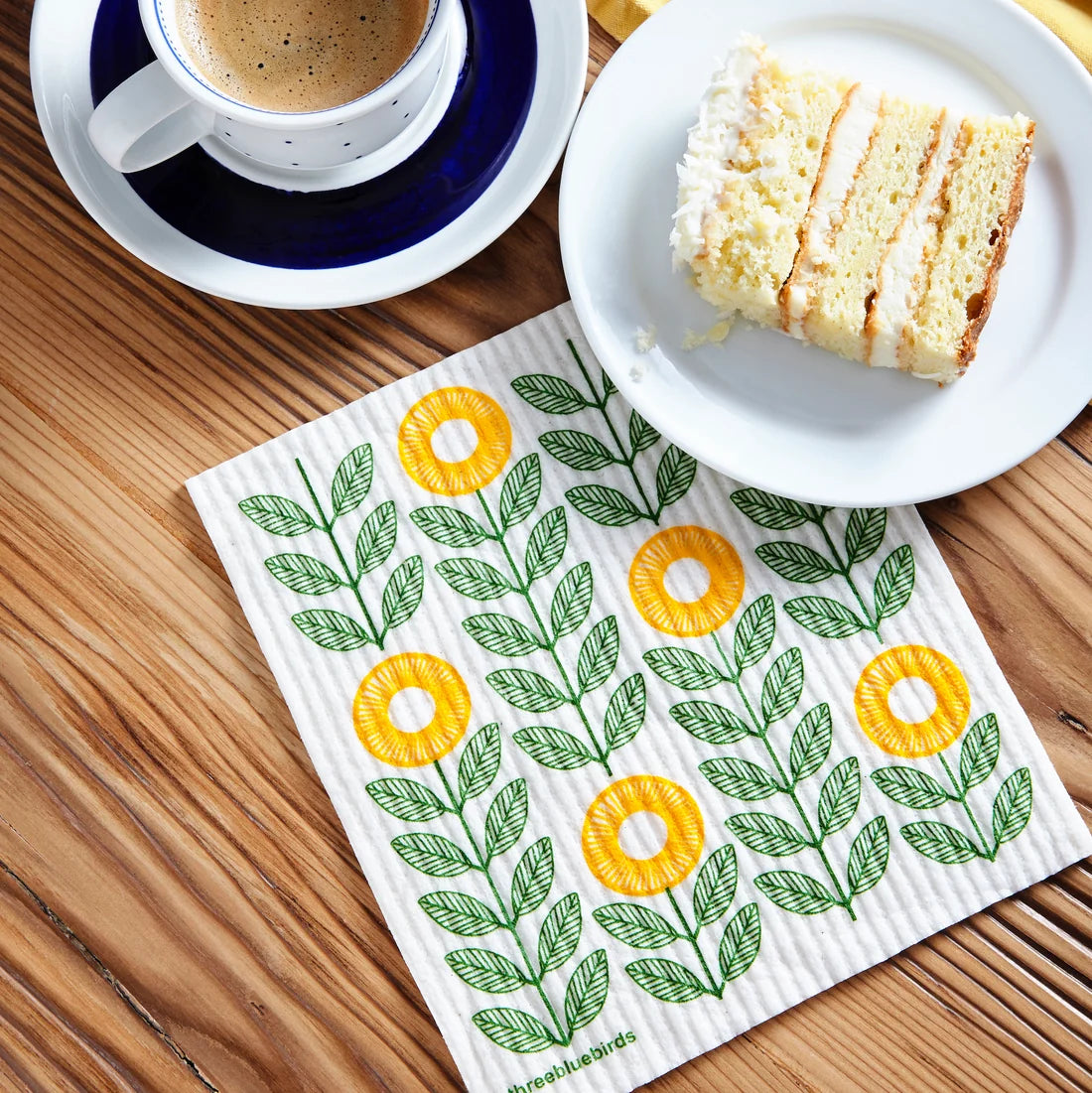 Three Bluebirds Swedish Dishcloths