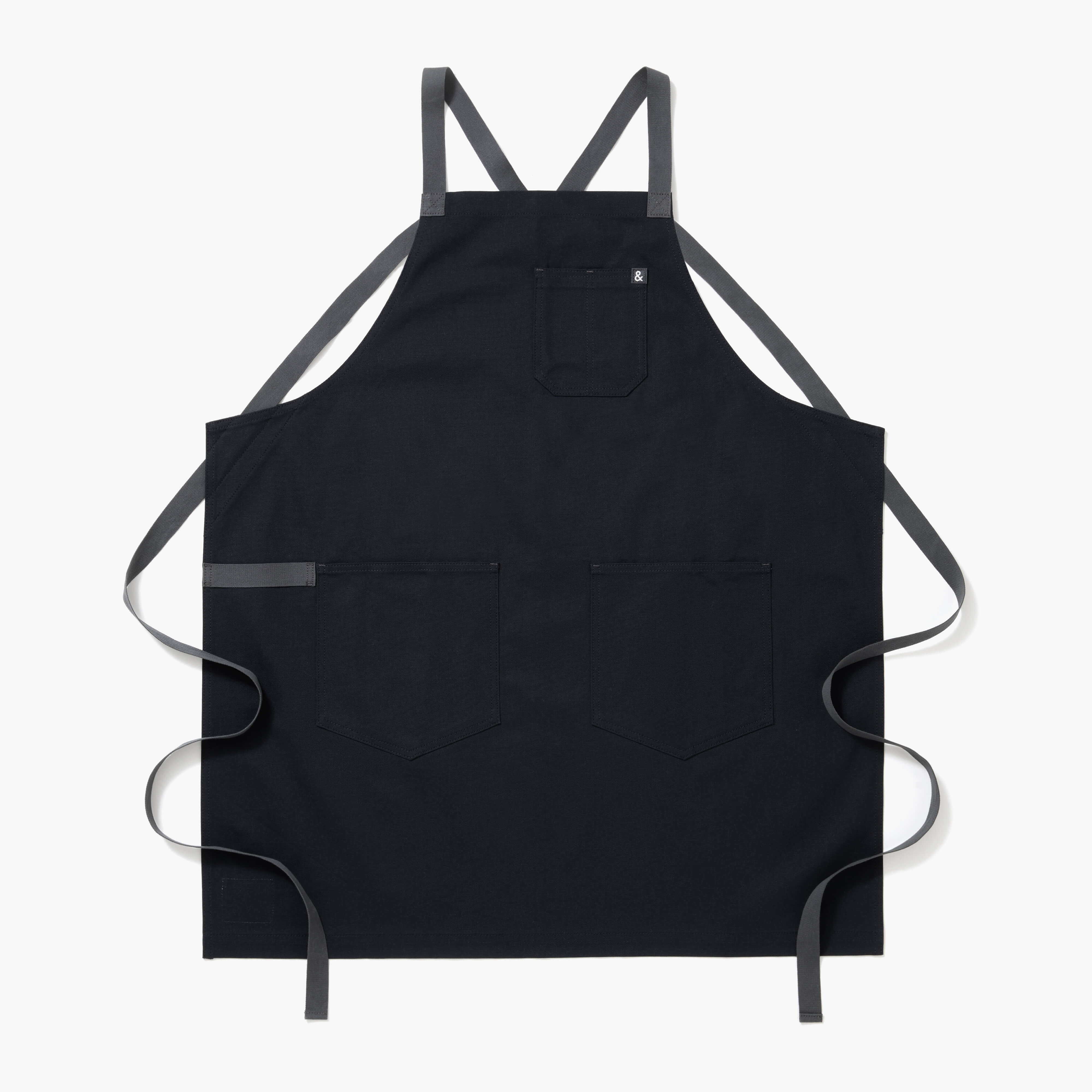 The All Day Crossback Apron - Midnight Blue