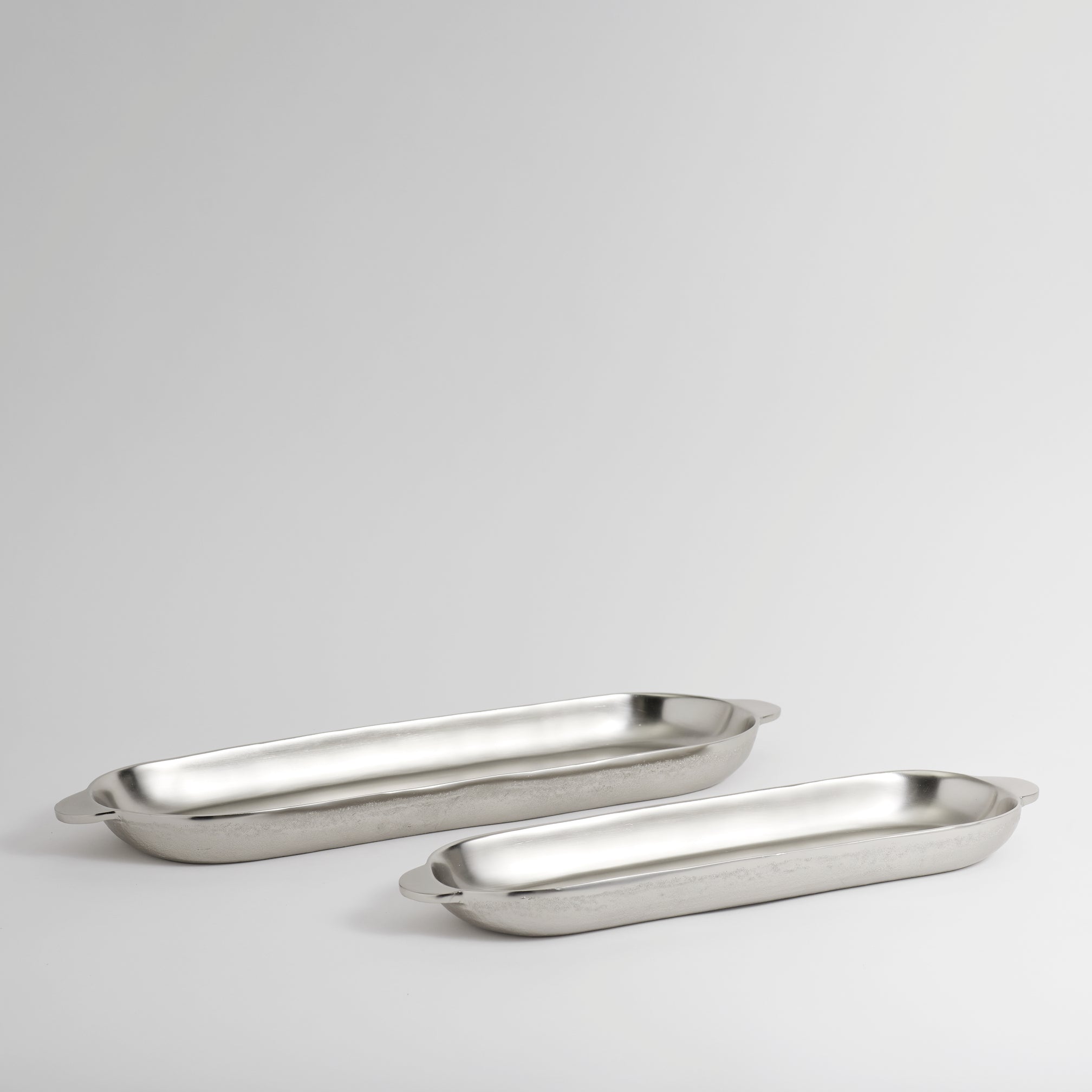 Nickel Long Trays Set of 2