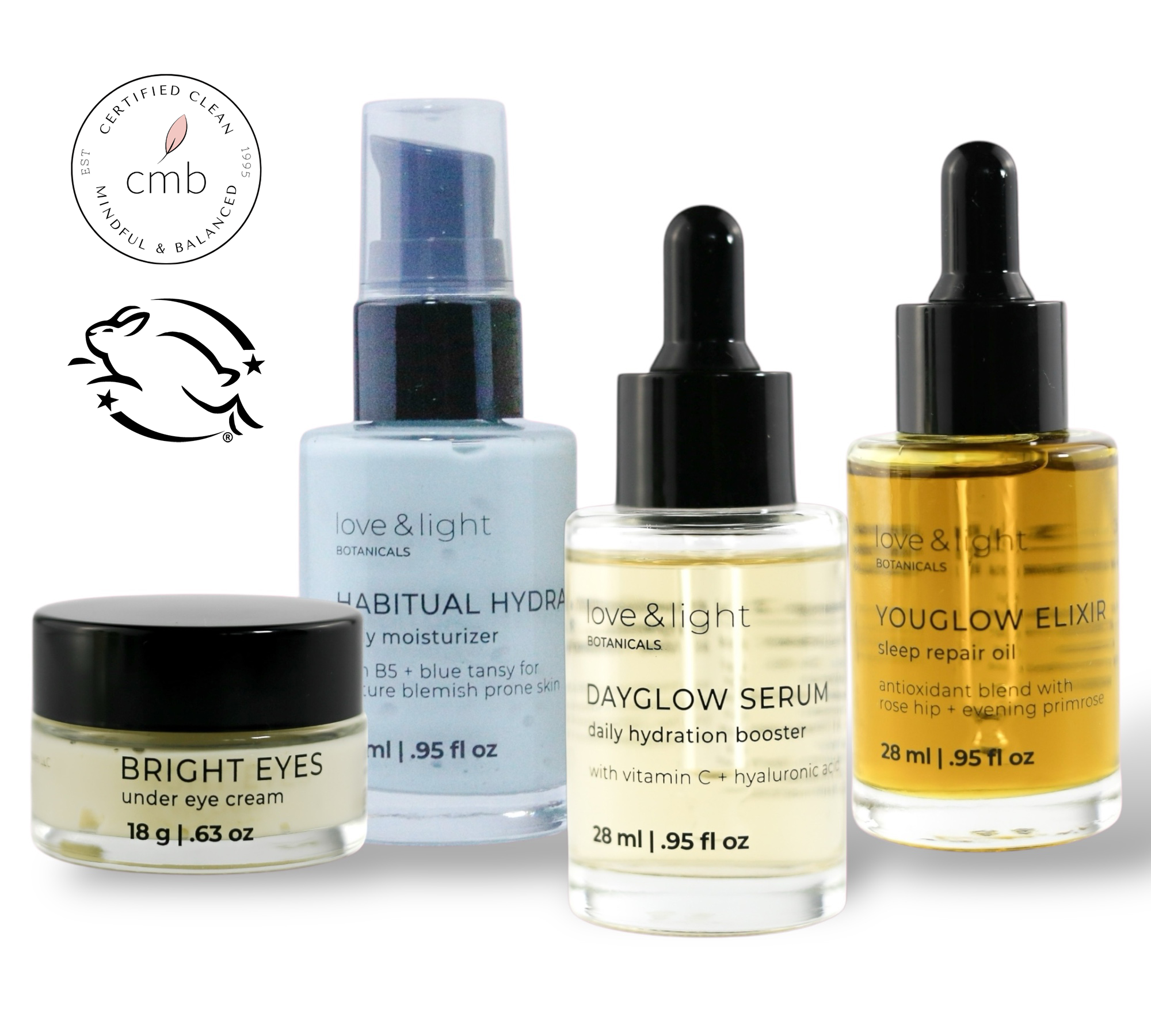 Deluxe hydration skincare kit by Love & Light Botanicals