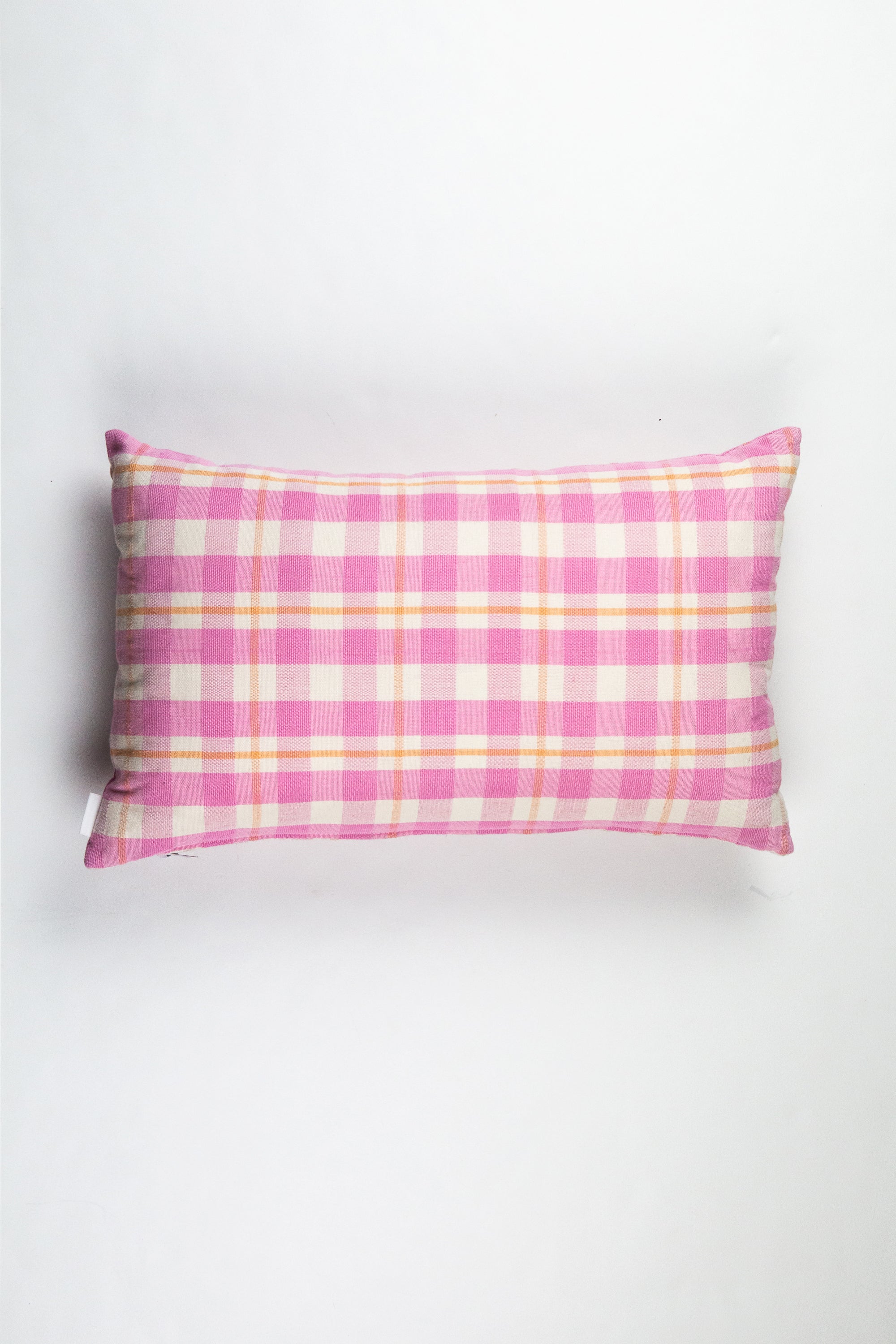 Archive NY Abigail Plaid Rectangle Pillow in Bubblegum