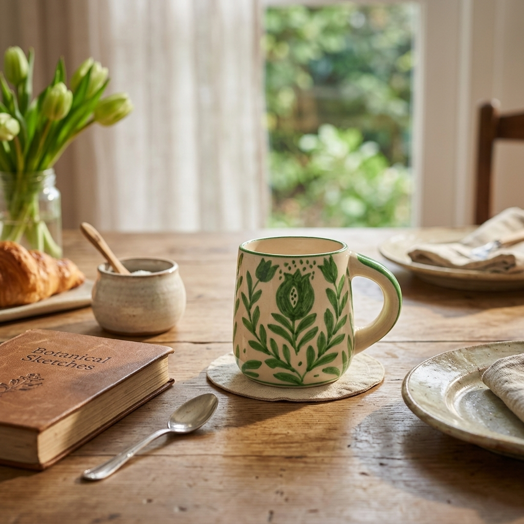 Green Anaar Coffee Mug 3.5x3 Inches Set of 4 - Casa Amarosa