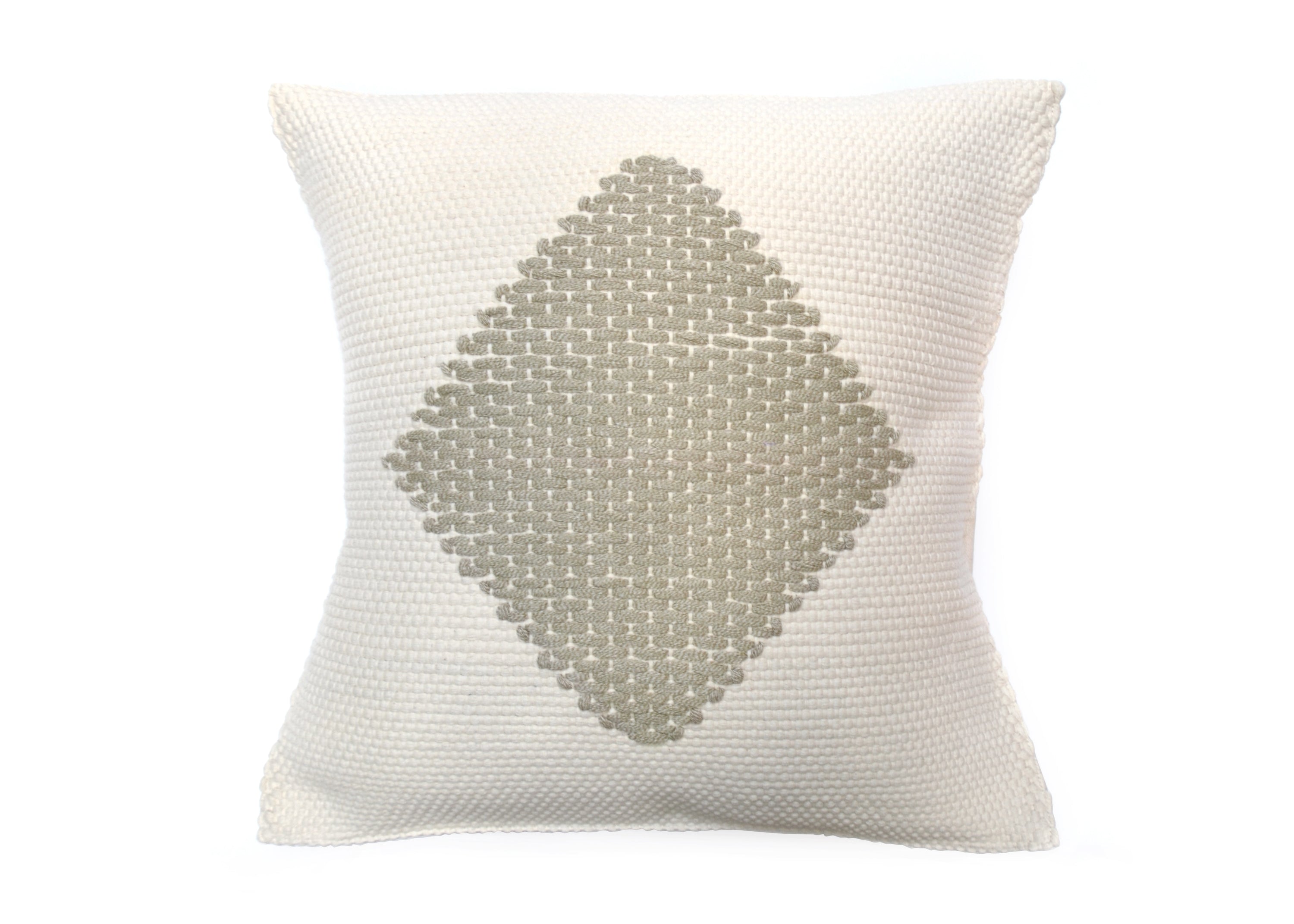 Ethical & Artisanal Pillow Cover - Light Olive