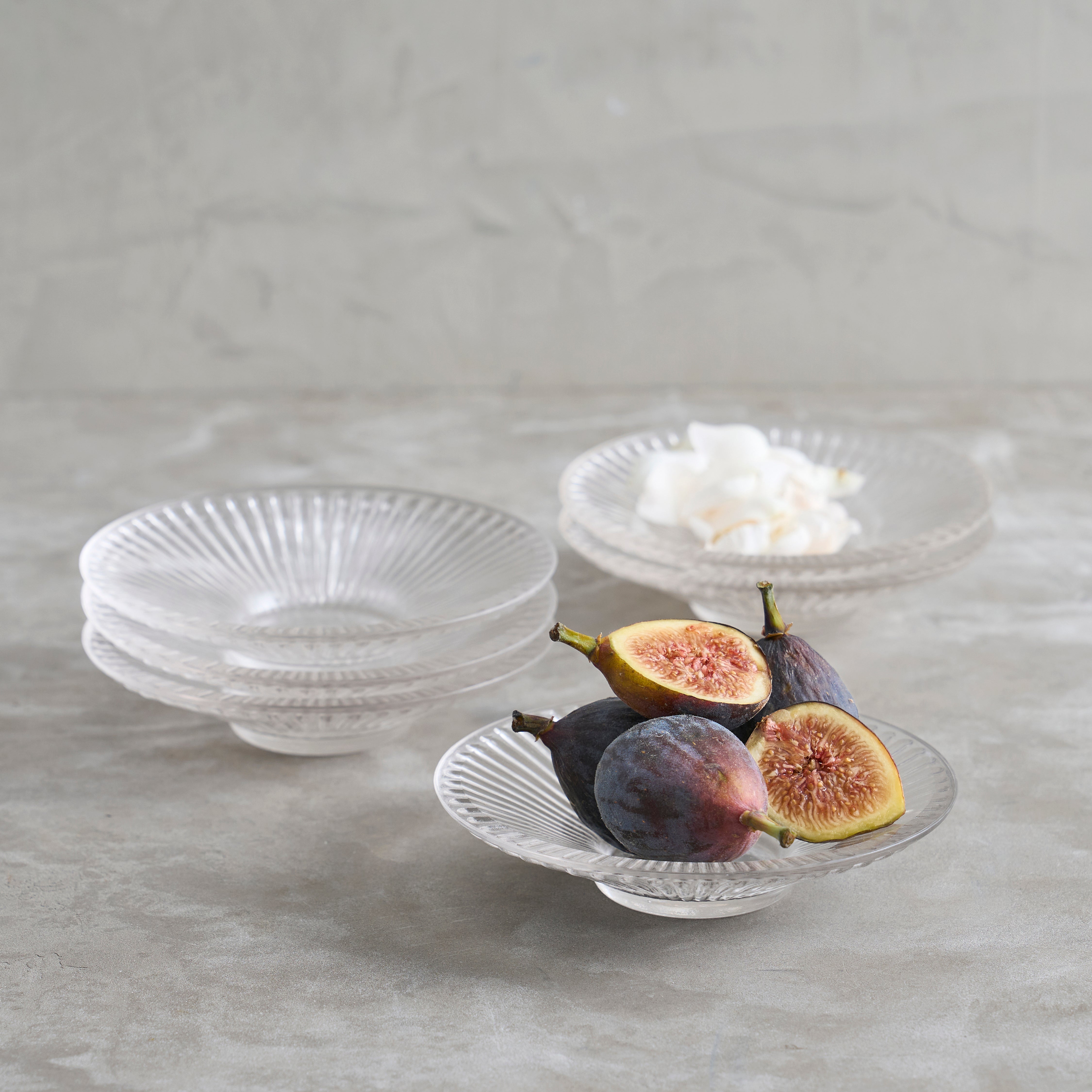 Clear Glass Small Plates - Set of 6