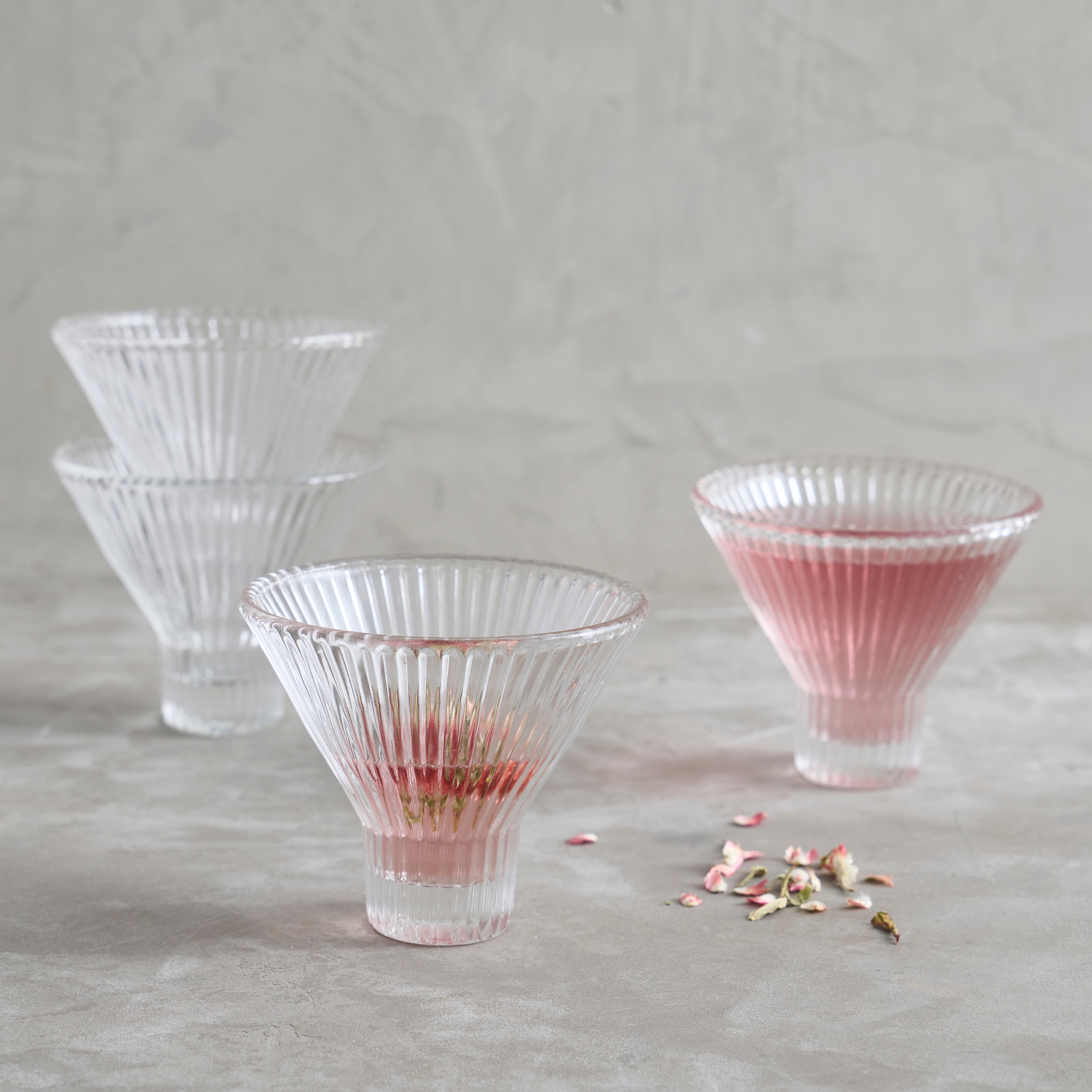 Clear Martini Glasses - Set of 4