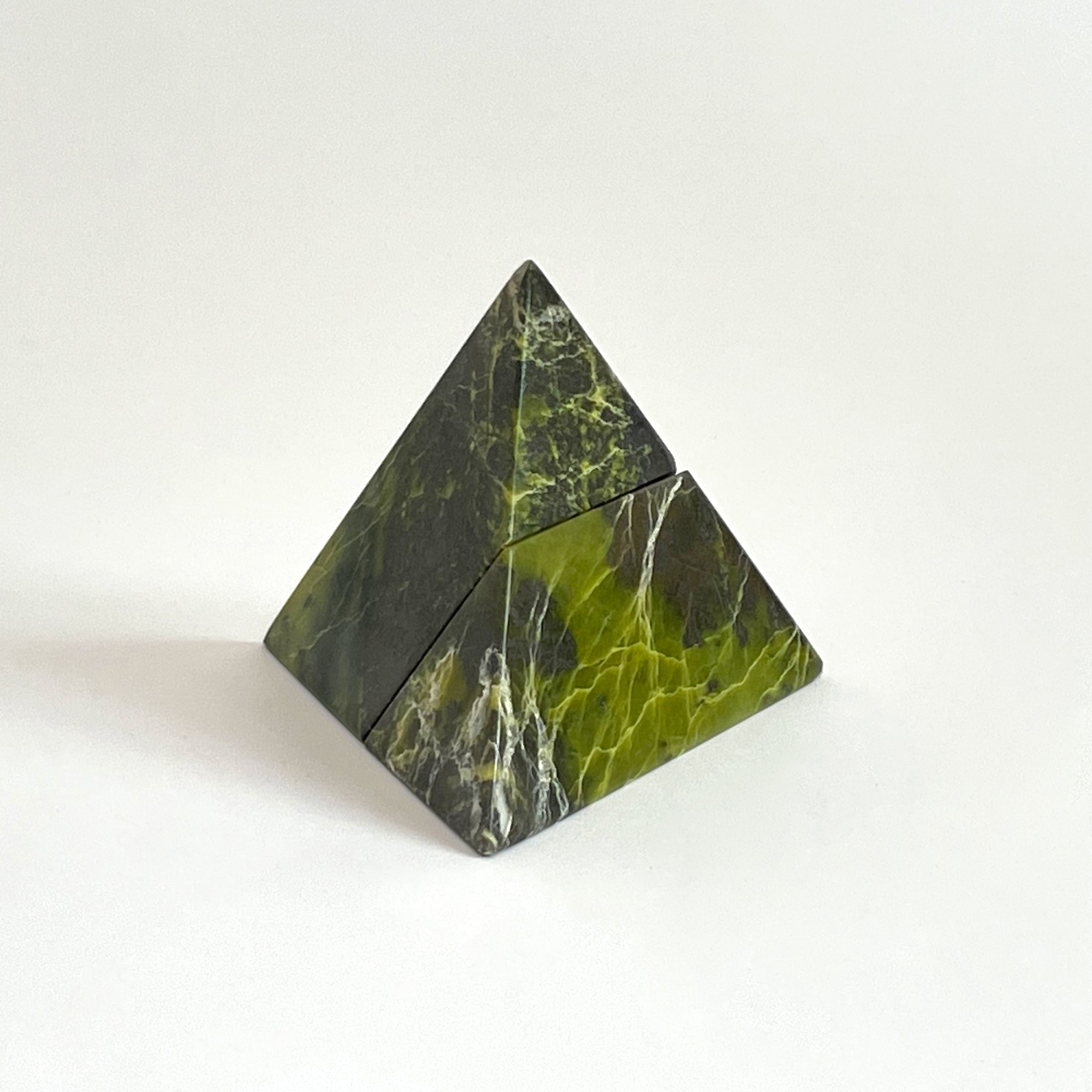 Pyramid Puzzle Sculpture, Serpentine Green